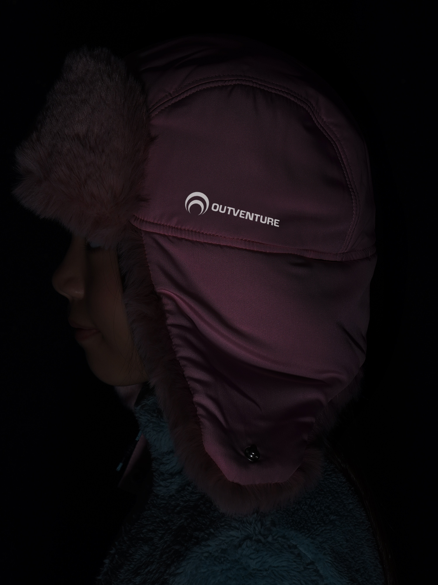 фото Шапка для девочек outventure, розовый