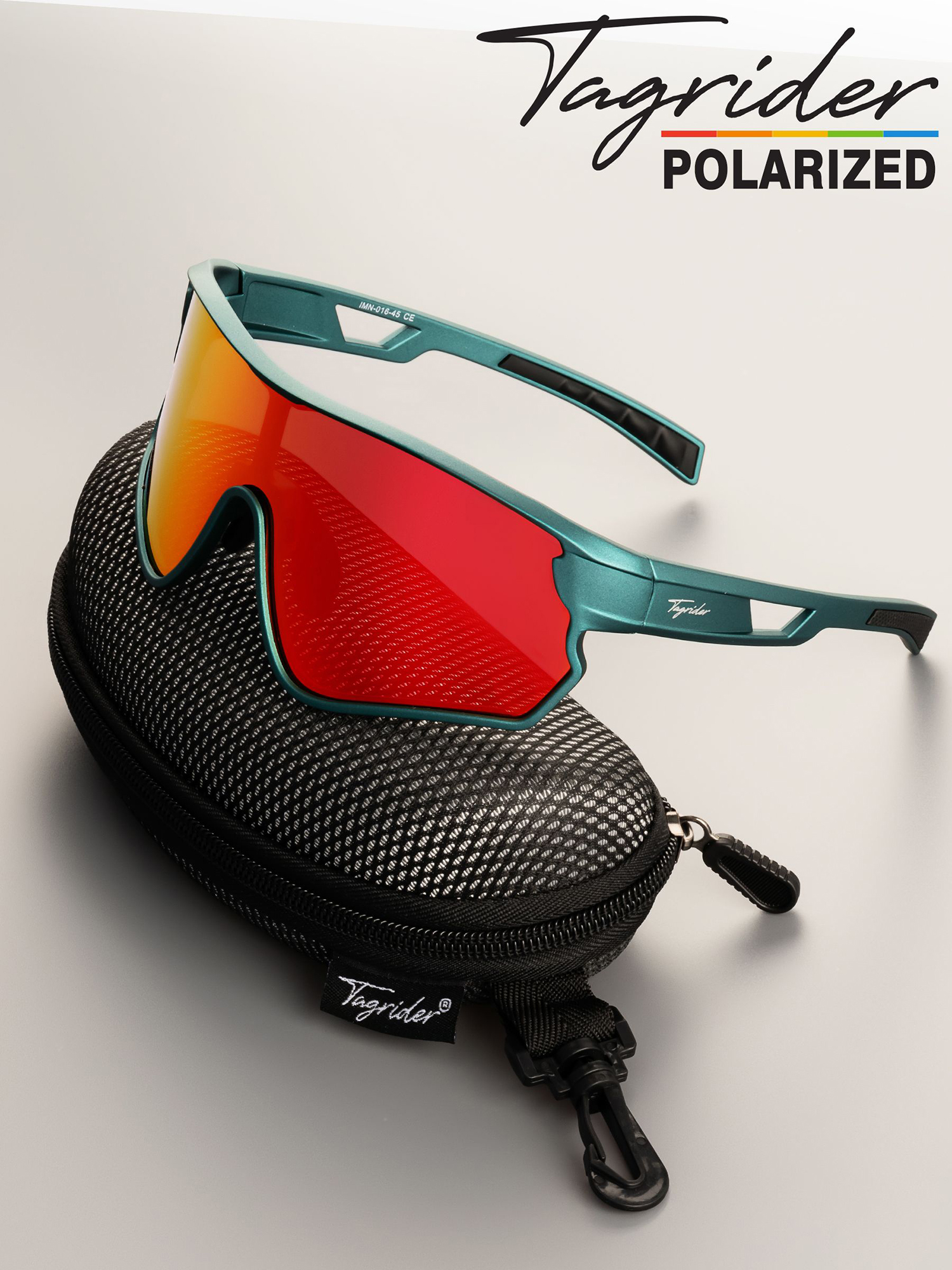 Изображение товара Поляризационные солнцезащитные очки Tagrider для рыбалки IMN-016-45 Gold Red Mirror