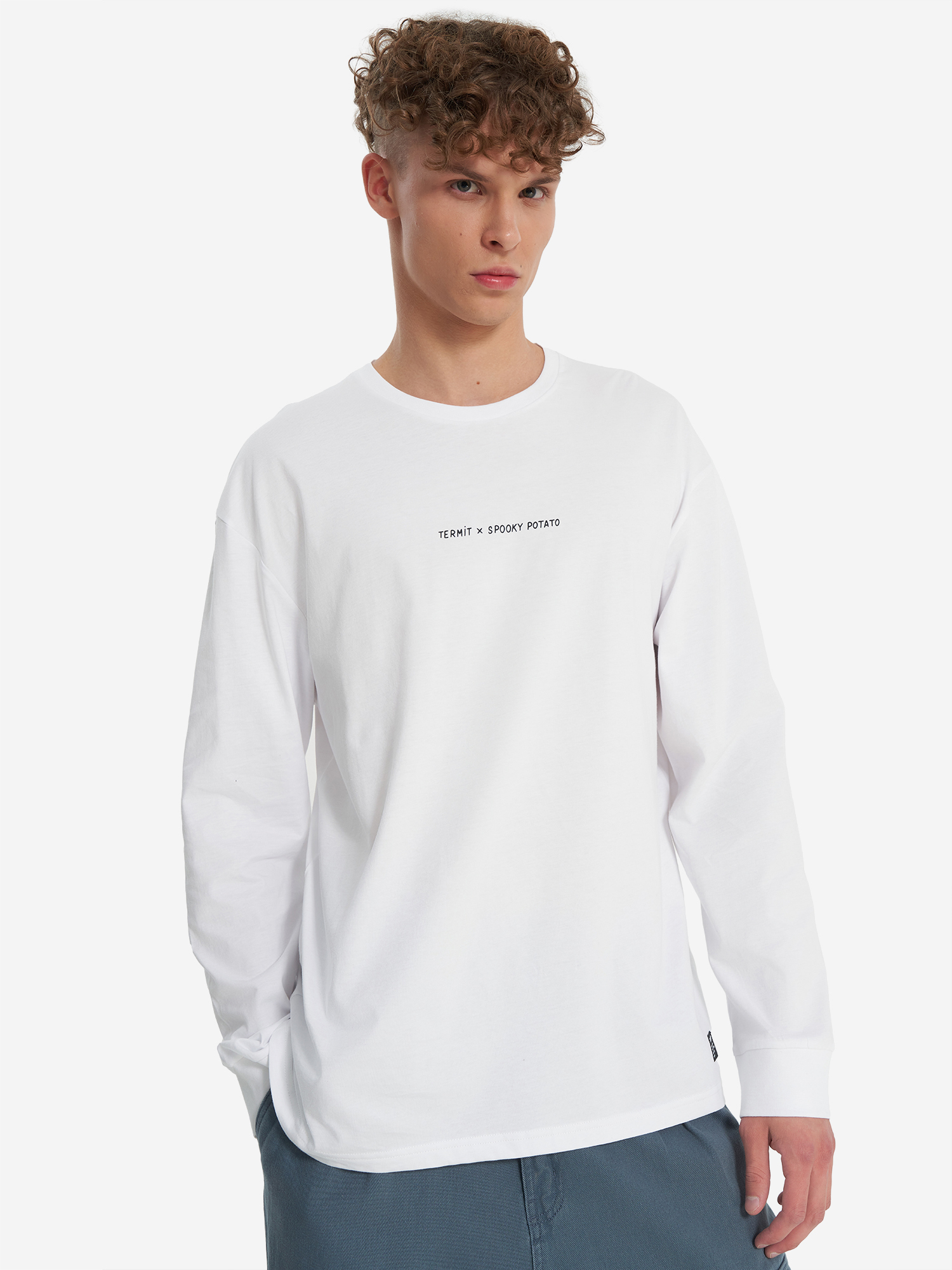 Лонгслив Termit x Spooky Potato, белый, арт. 23219
