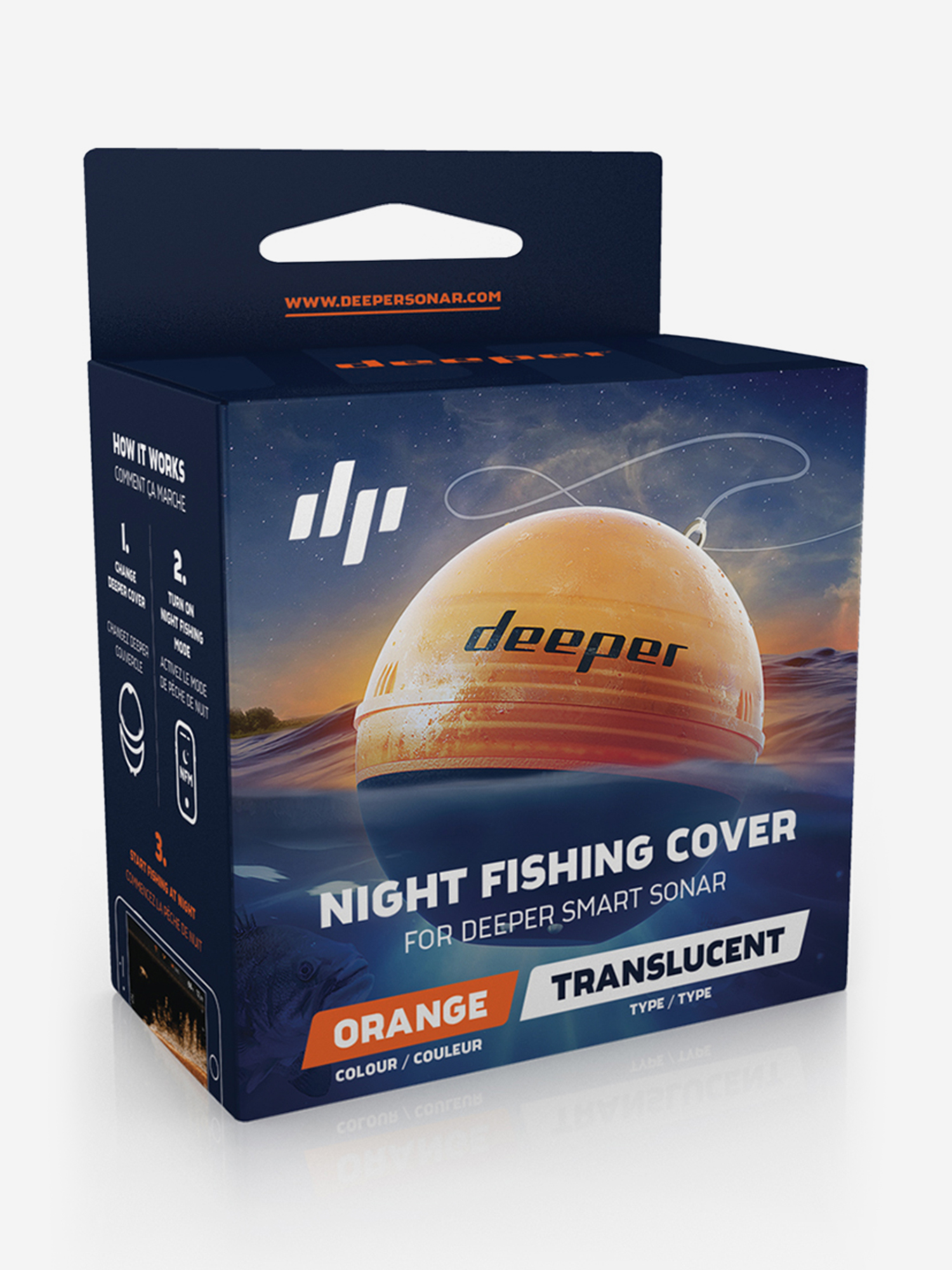 

Крышка для ночной рыбалки Deeper Night Cover, Оранжевый