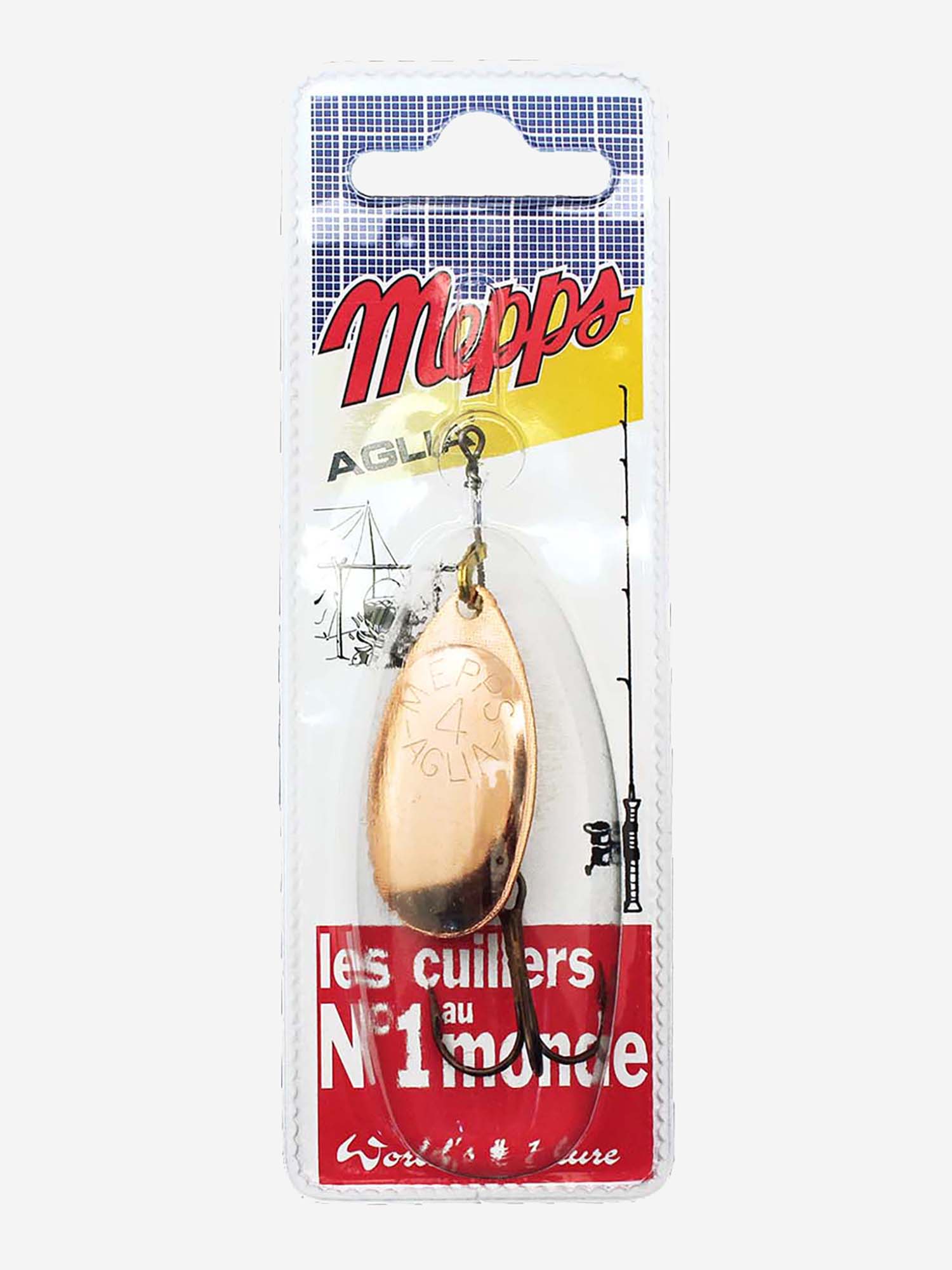 

Блесна вращающаяся MEPPS "Aglia CU" №4 (9 г) блистер, Красный
