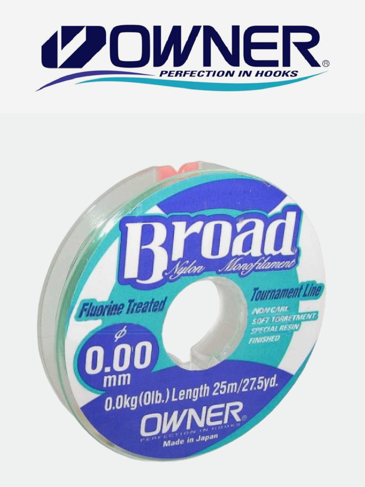 Изображение товара Леска рыболовная Owner Broad 25 м 0.16 мм 2.7 кг, Зеленый