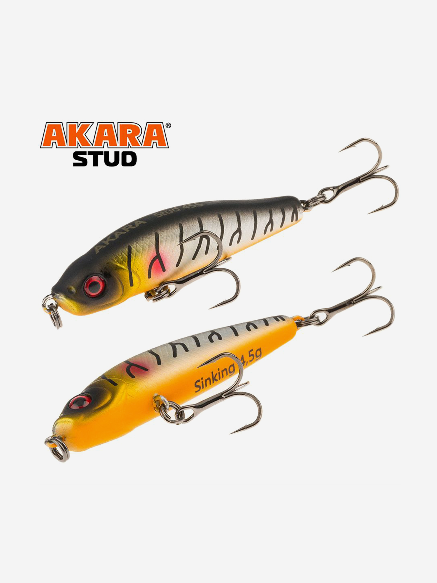 Изображение товара Воблер Akara Stud 45S стикбейт тонущий на окуня, жереха, язя 4,5гр A-109