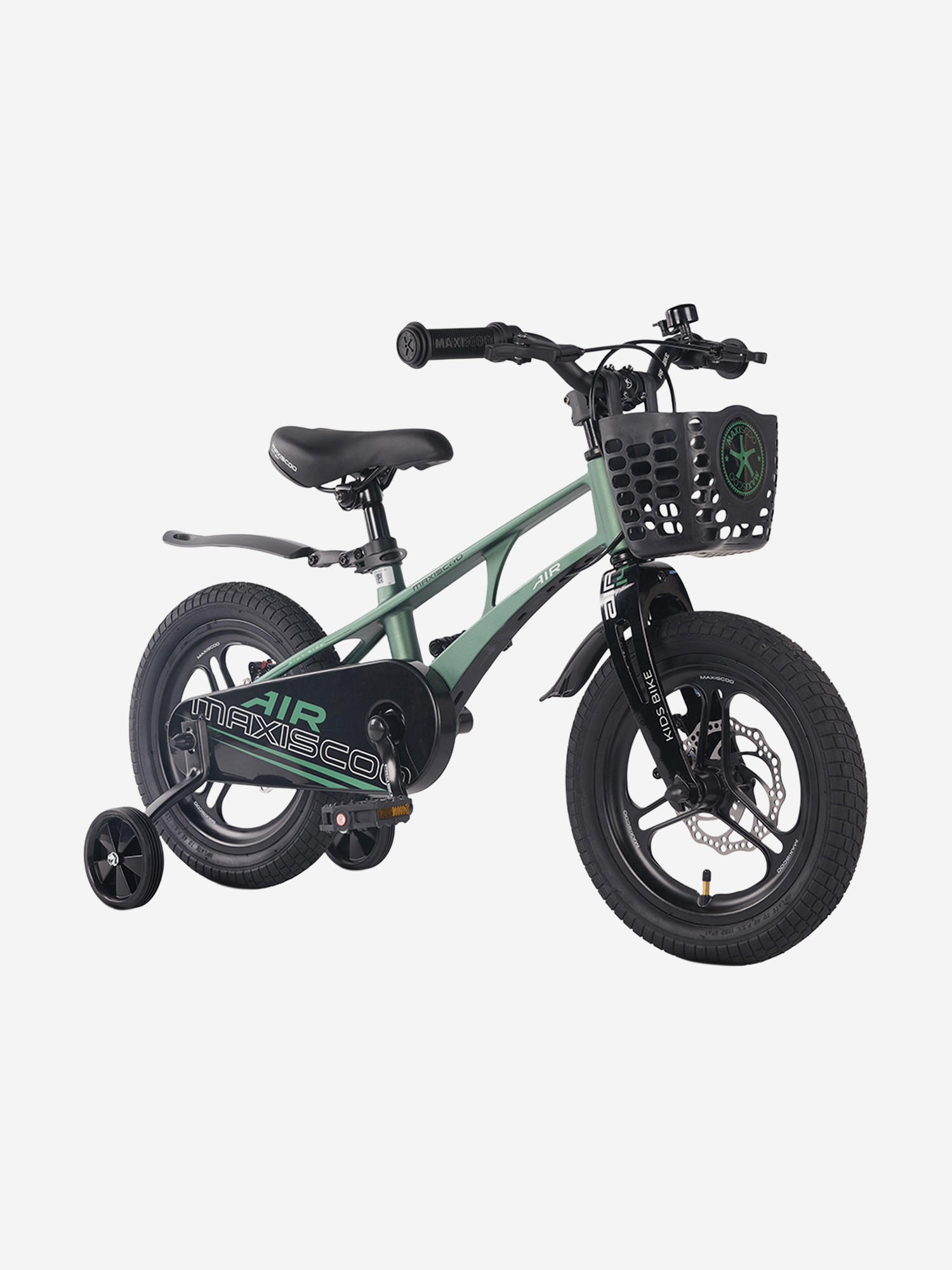 Изображение товара Велосипед детский Maxiscoo AIR PRO 14'' зеленый матовый, 2026