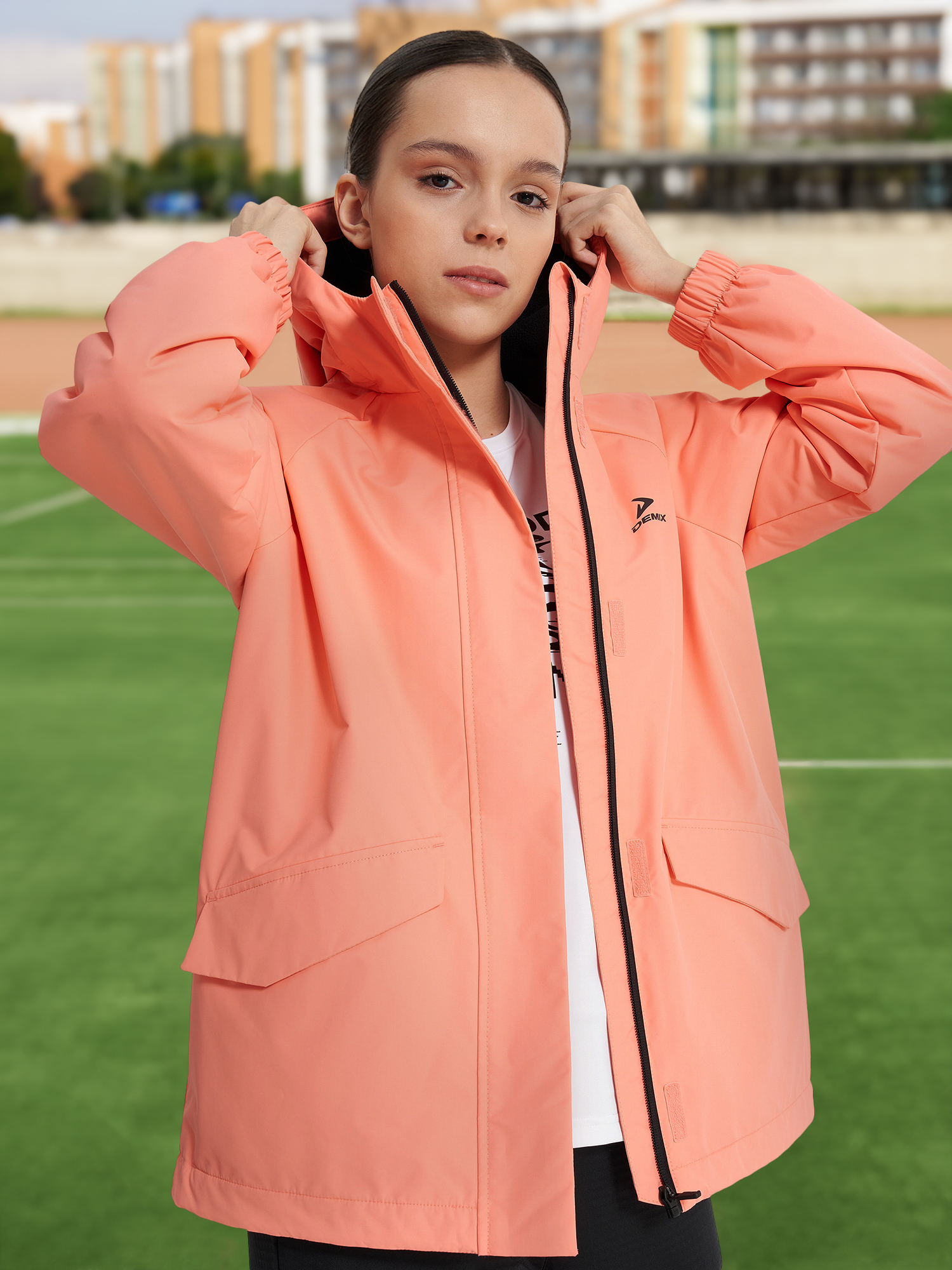 Легкая куртка для девочек Demix Оранжевый 2349₽