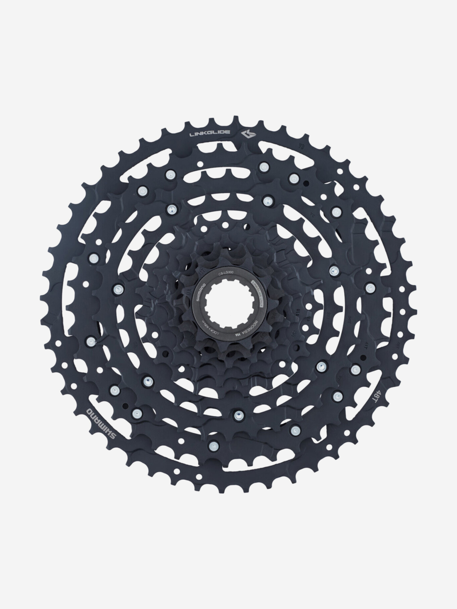 Изображение товара Кассета Shimano CS-LG300-10 Linkglide 11-48T, 10 скоростей для велосипеда