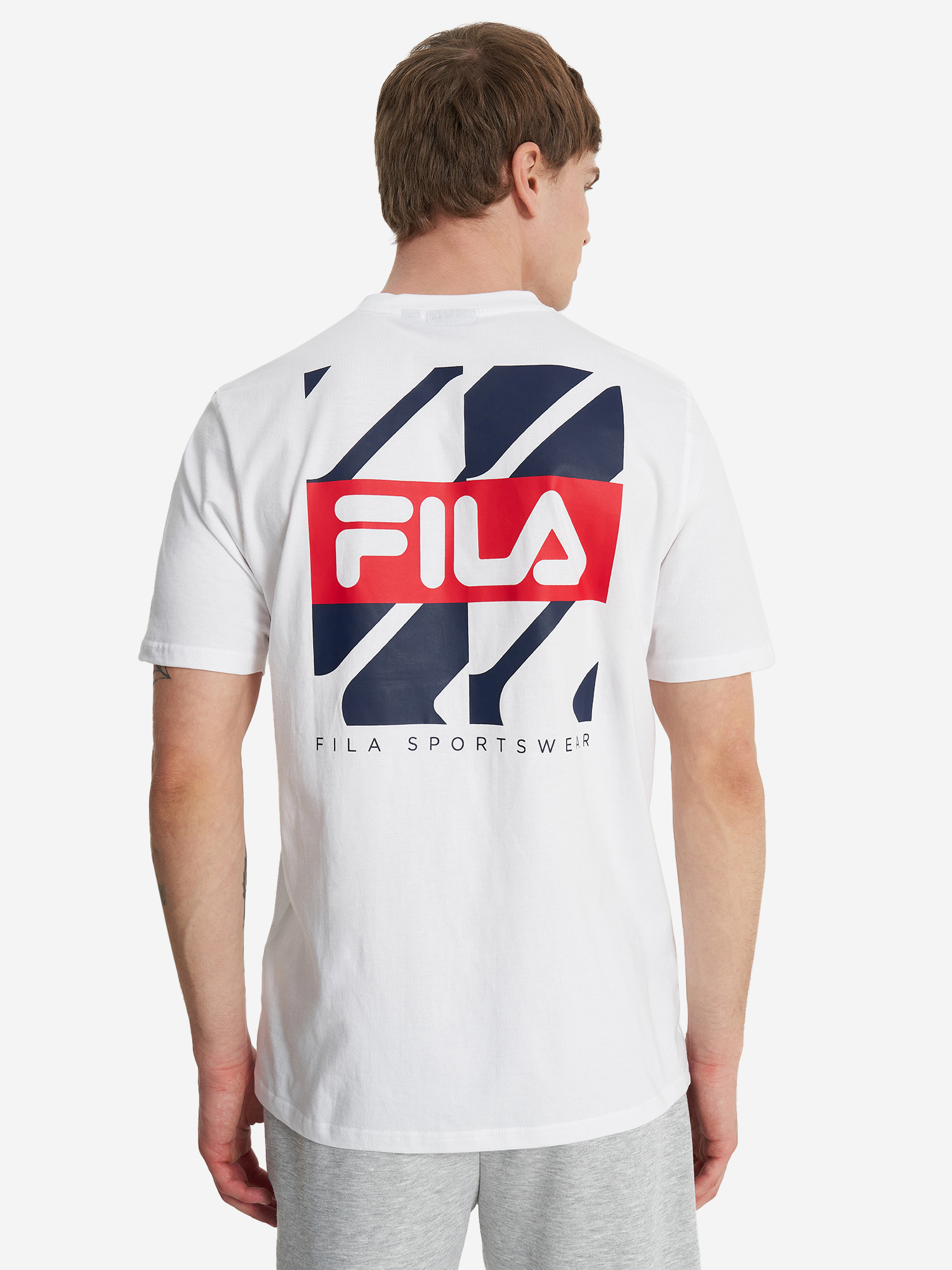 Футболка мужская FILA, Белый SS24SPM082FLA-100, размер RUS 50-52 | EUR L - фото 3