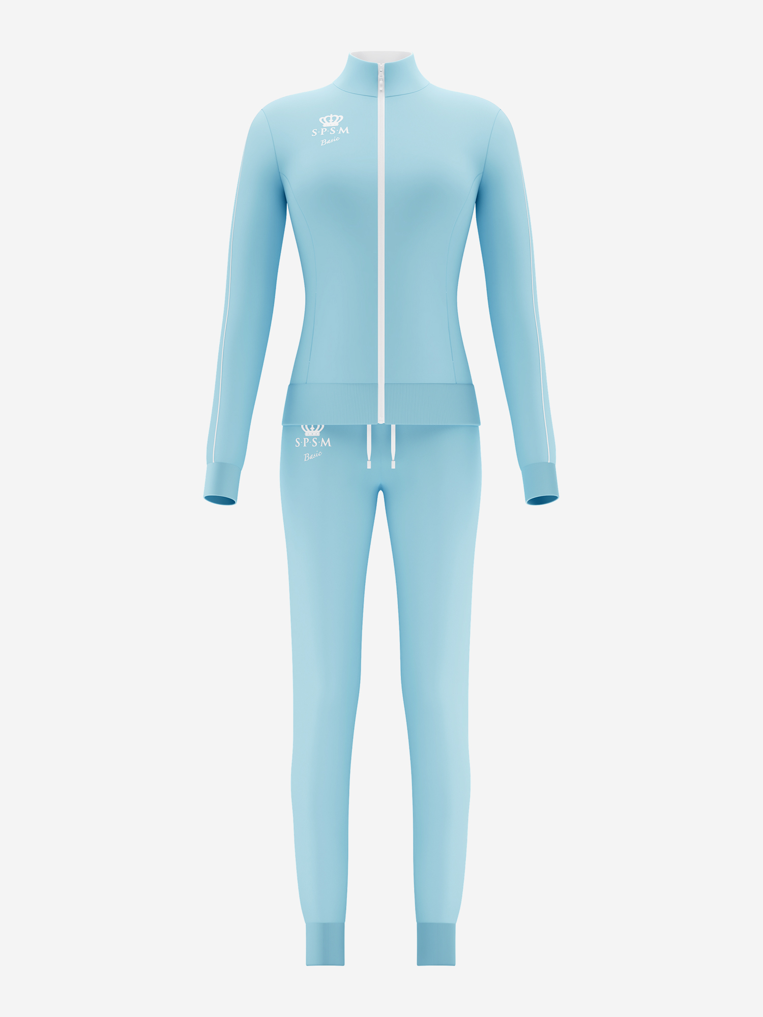 Изображение товара Спортивный костюм Basic SPSM голубой для фитнеса и гимнастики женский