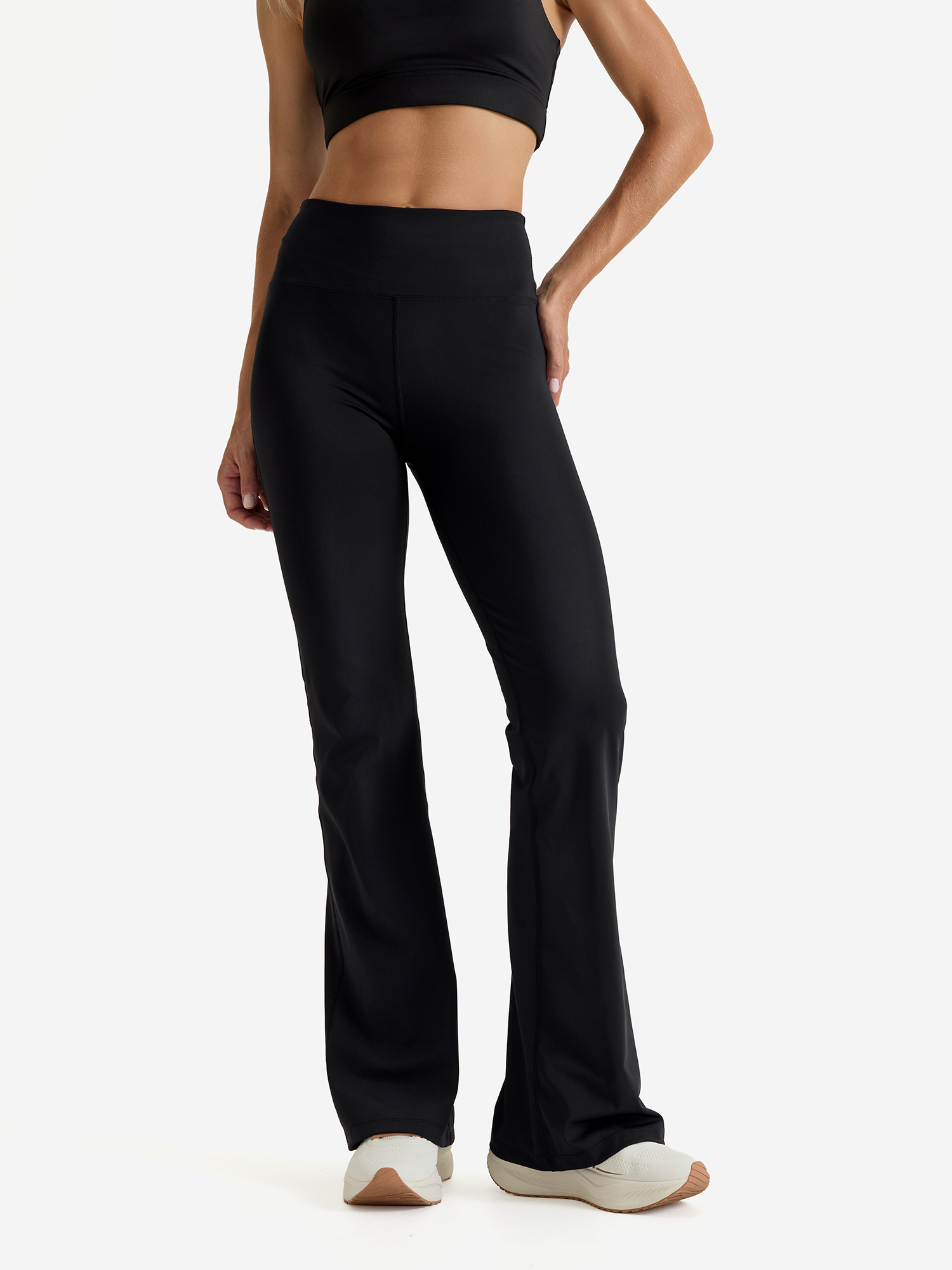 Изображение товара Спортивные штаны женские Barka, брюки клеш женские, с высокой посадкой, Черный