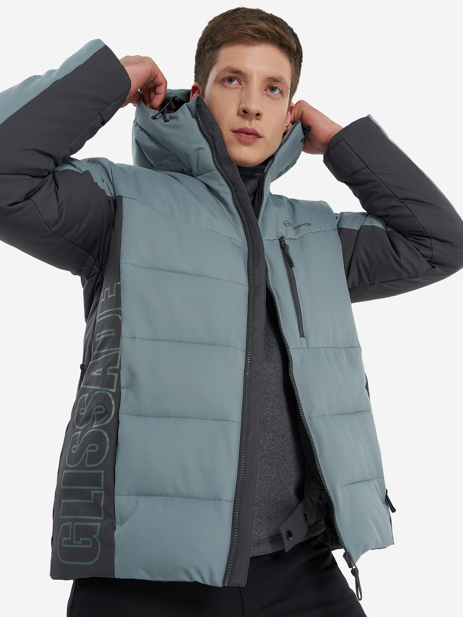 Пуховик мужской Glissade Серый 12999₽