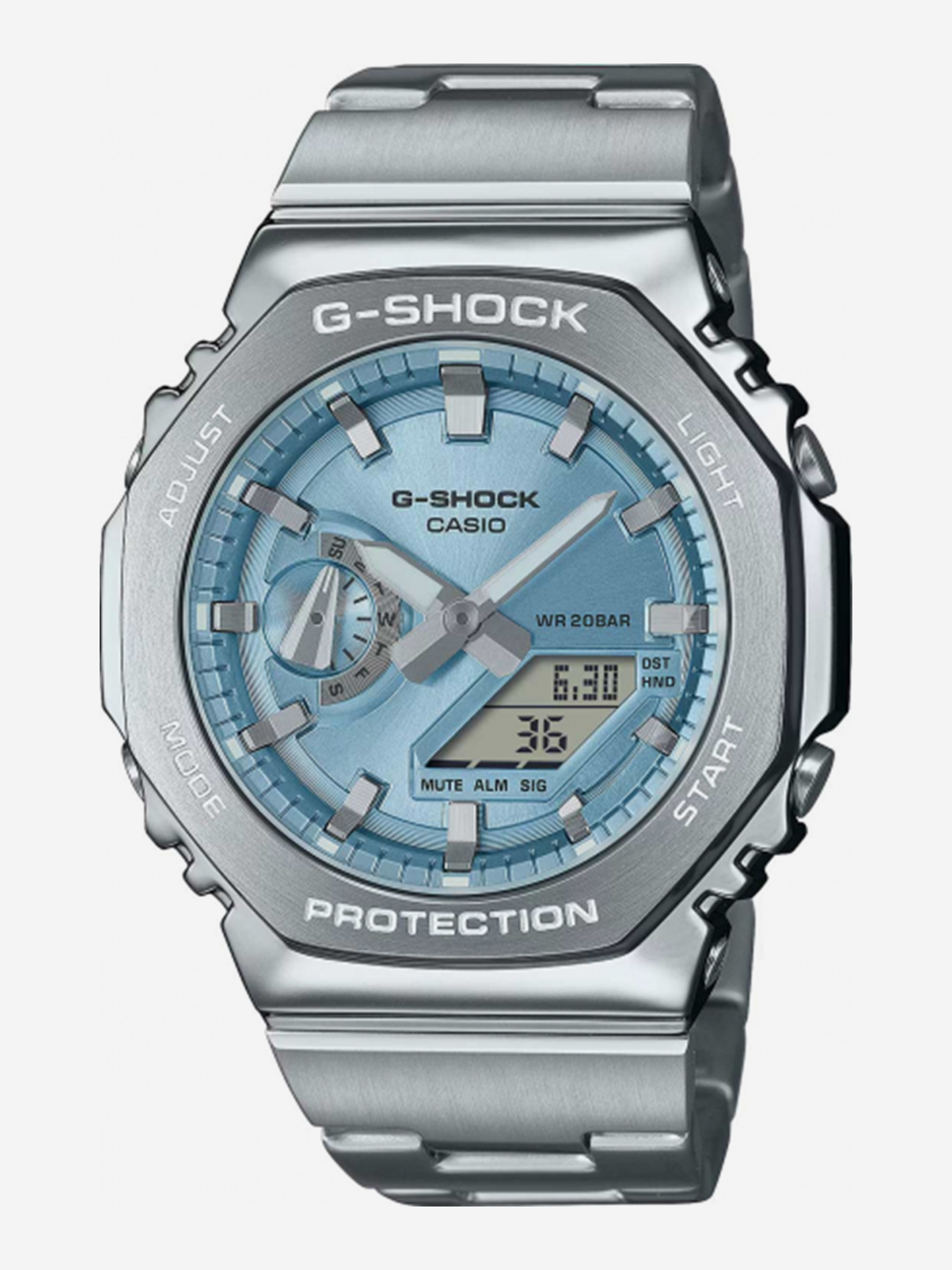 

Спортивные часы Casio GM-2110D-2A, Серебряный