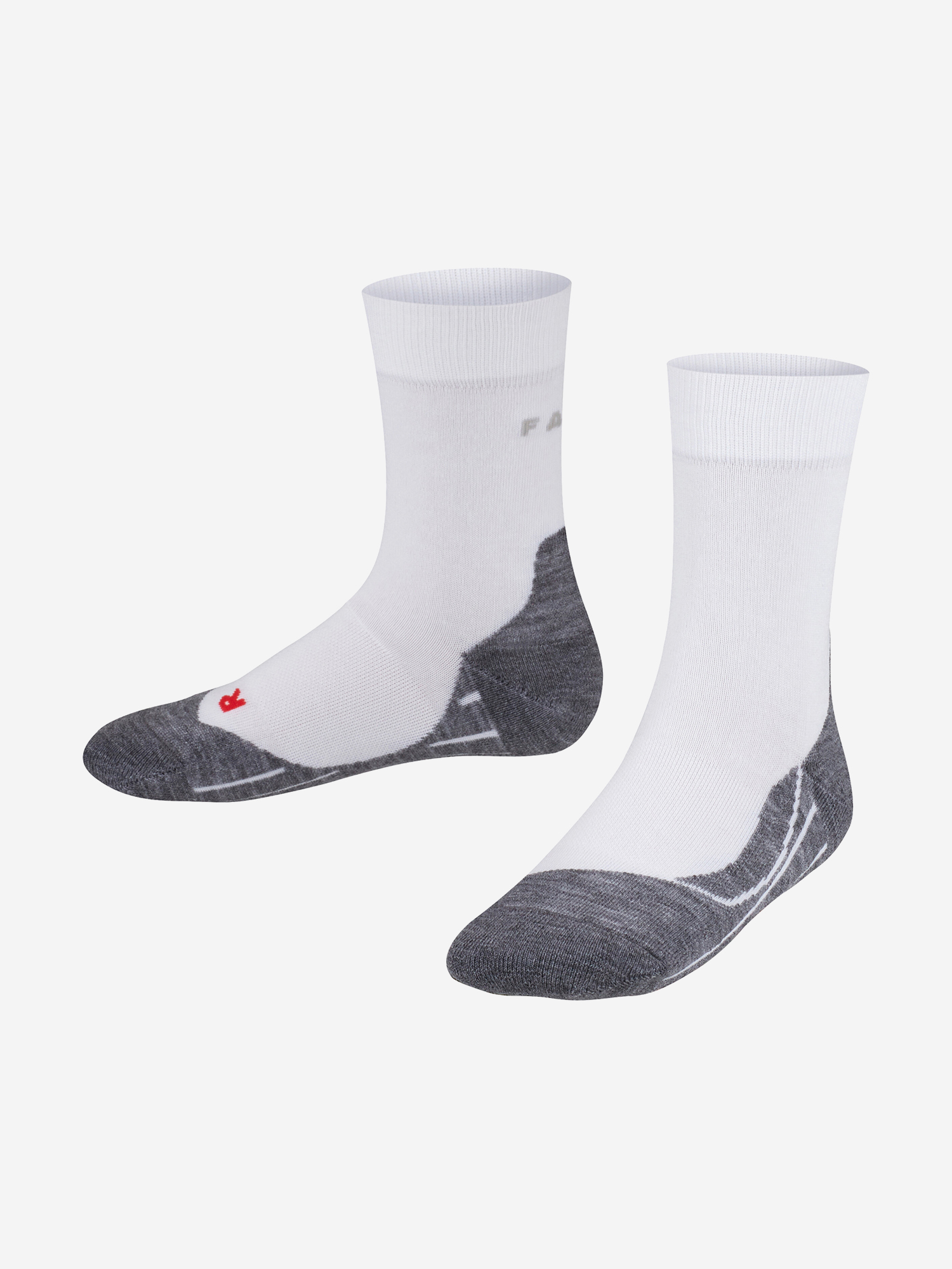 Изображение товара Детские спортивные носки FALKE белые/серые для волейбола, бега и футбола