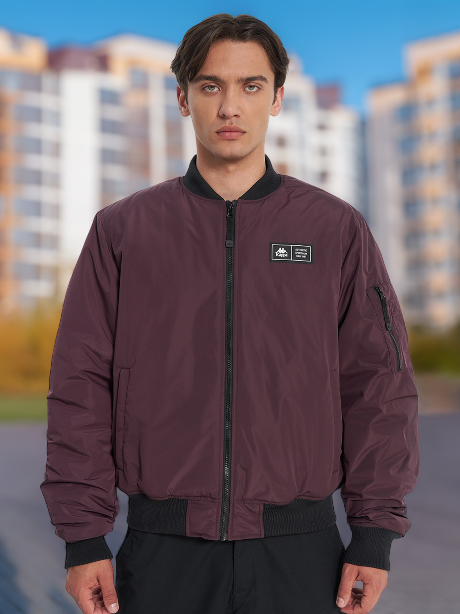 

Бомбер утепленный мужской Kappa, Красный