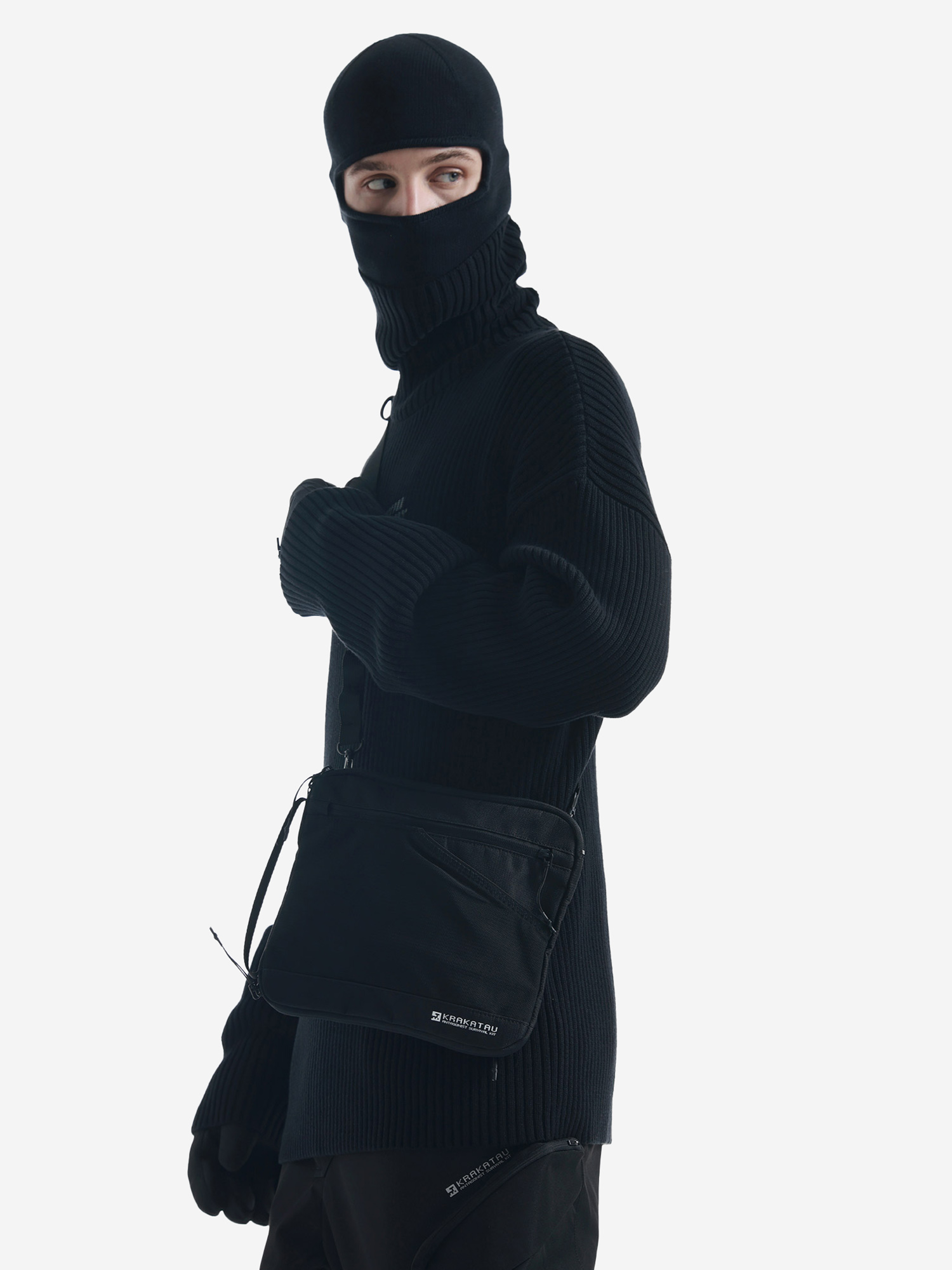 

Сумка через плечо KRAKATAU Extendable Sacoche, Черный