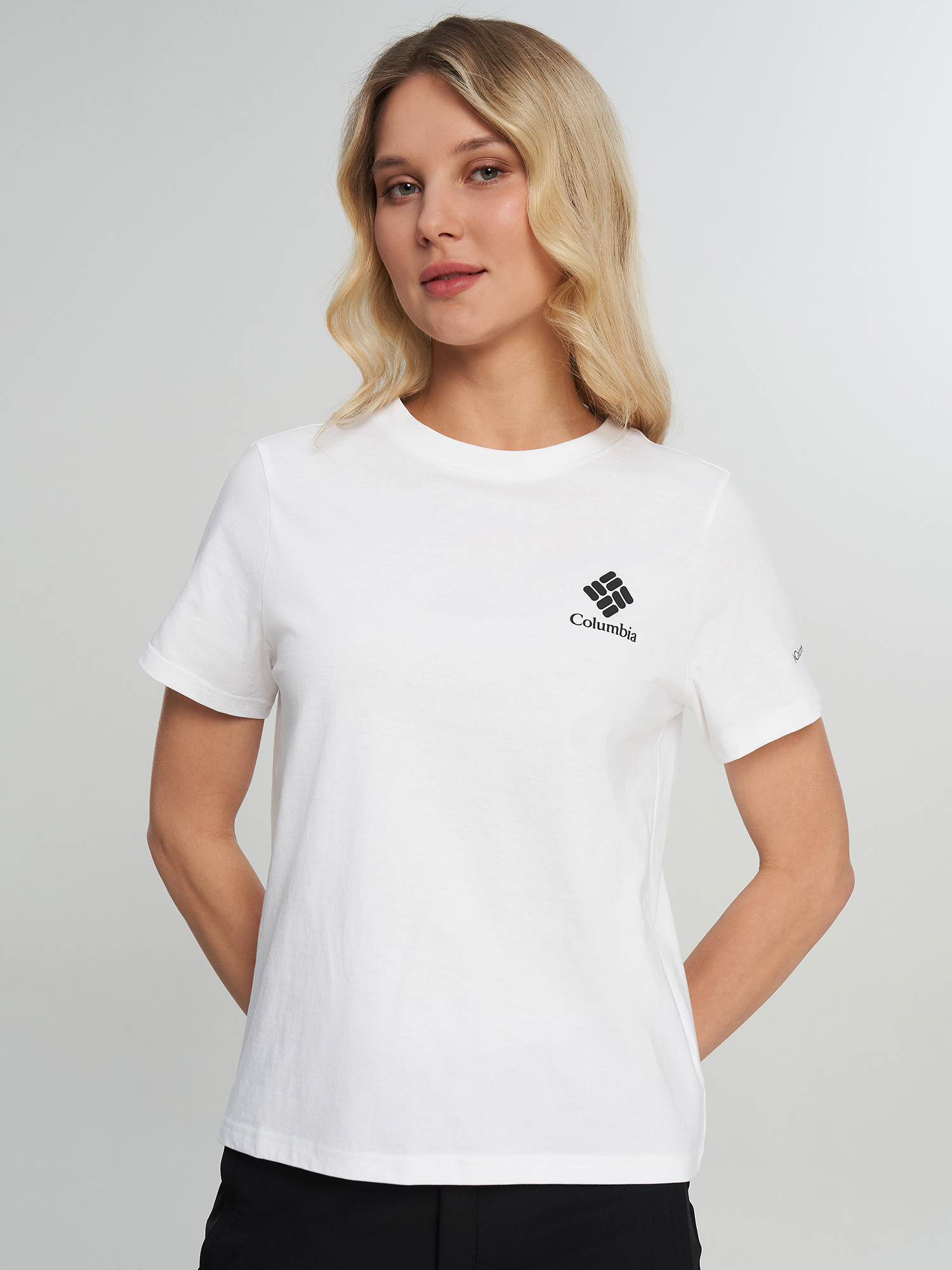 Изображение товара Columbia Rolling Bend Graphic SS - женская футболка белая, хлопок