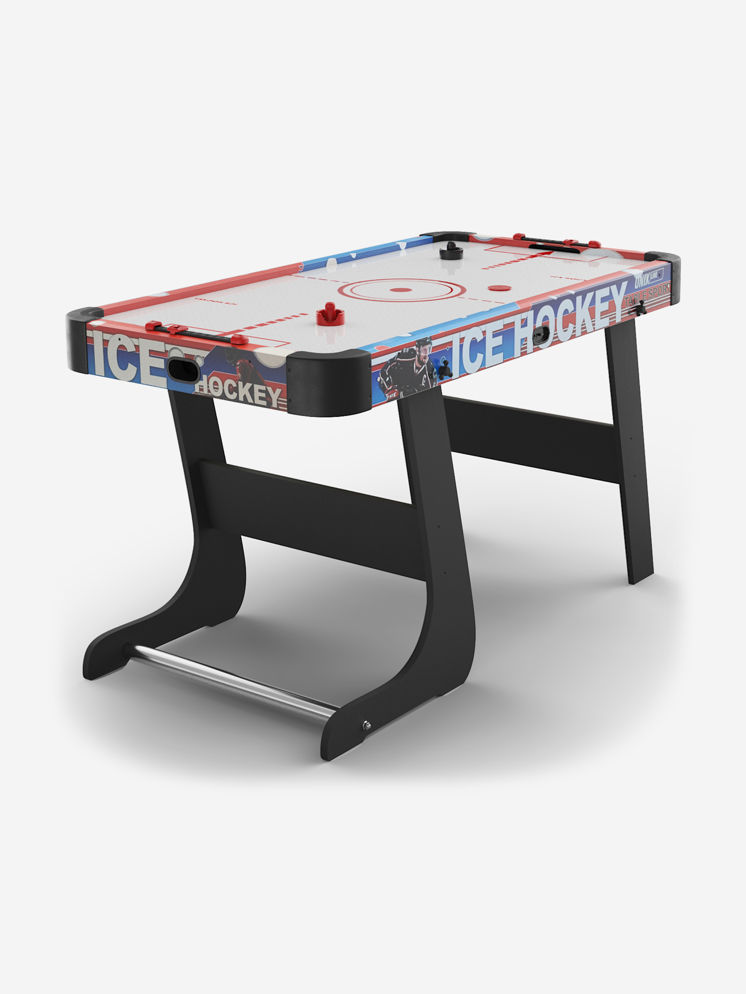 

Игровой стол складной UNIX Line Аэрохоккей 125х65 cм, Черный
