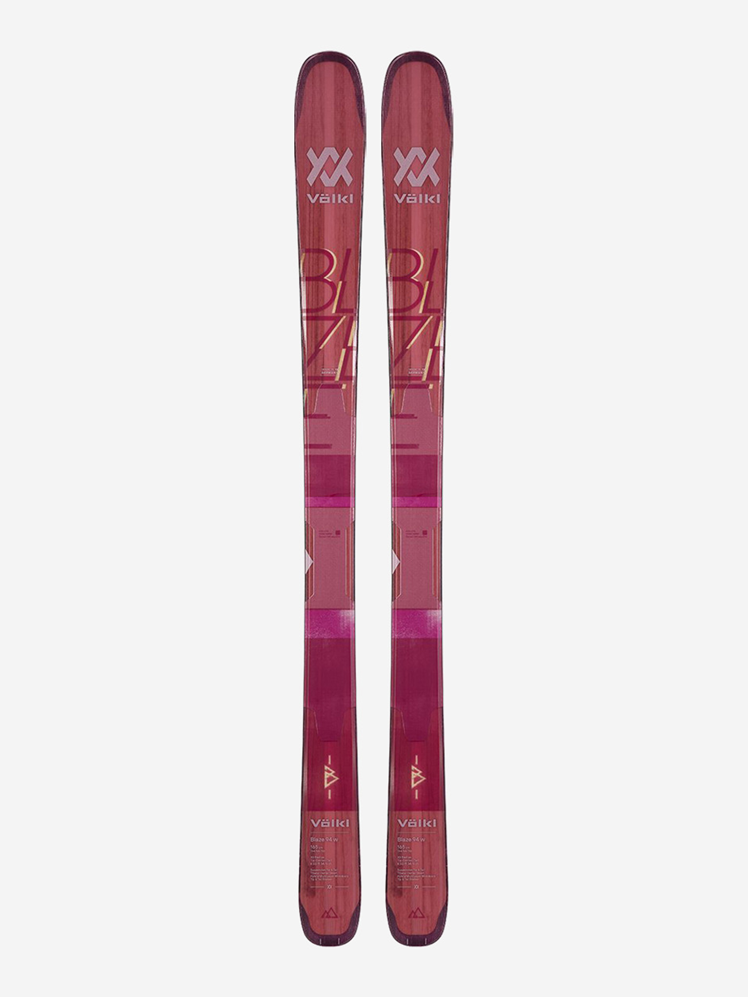 

Горные лыжи Volkl Blaze 94 + Attack 11 GW 20/21, Розовый