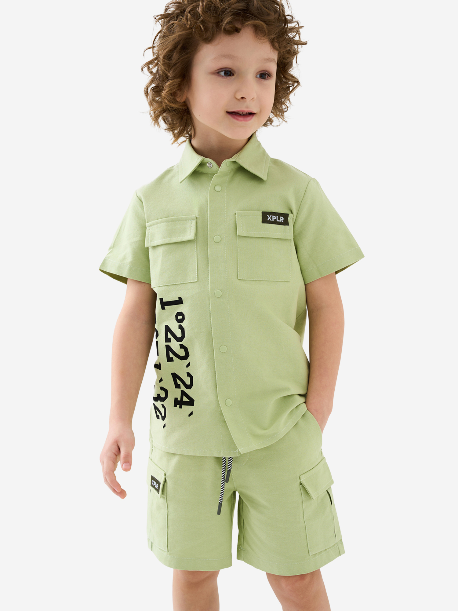 Изображение товара PlayToday: комплект для мальчиков "рубашка + шорты" из 100% хлопка