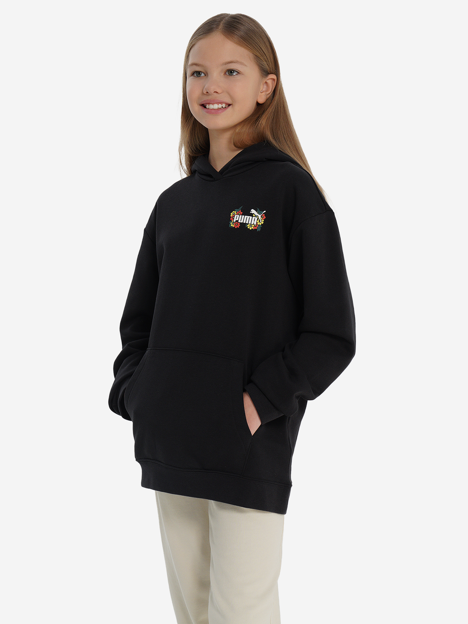 Изображение товара Худи для девочек PUMA Mid90 S с капюшоном и логотипом спортивный стиль