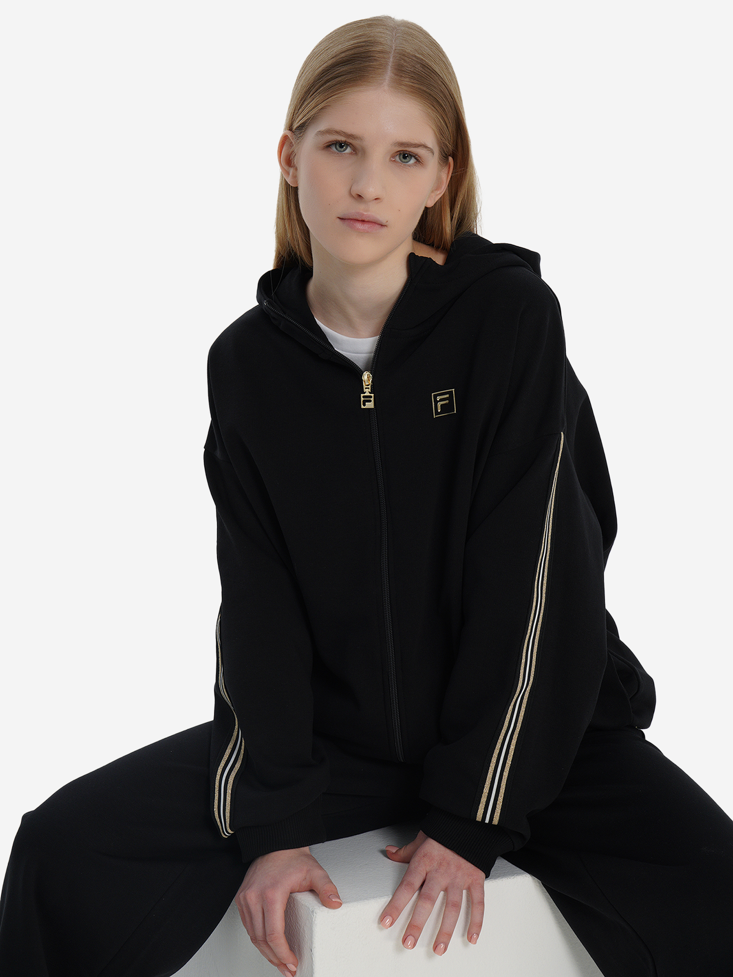 Толстовка оверсайз FILA, черный, арт. 141257