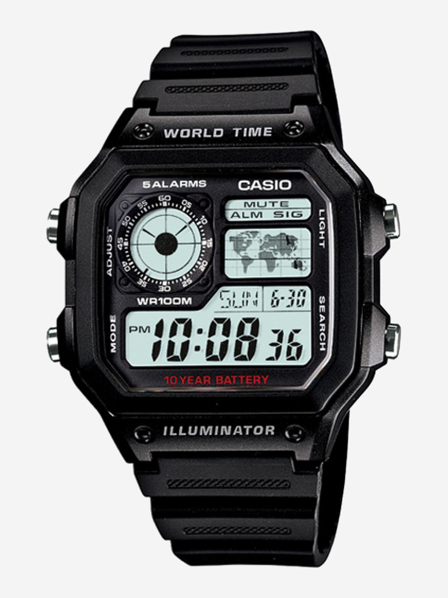 

Наручные часы Casio AE-1200WH-1A, Серебряный