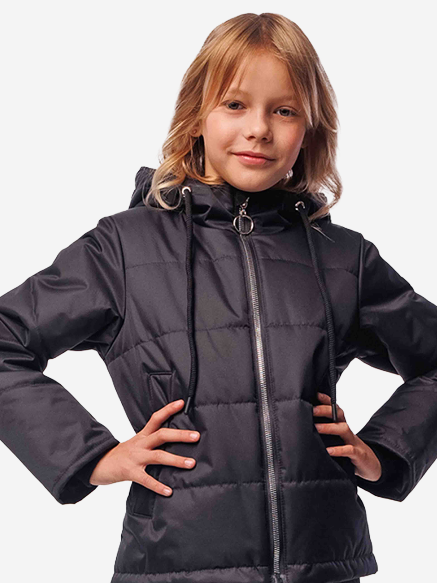 Изображение товара Куртка для девочки UKI KIDS, Черный Изображение товара Куртка для девочки UKI KIDS, Черный