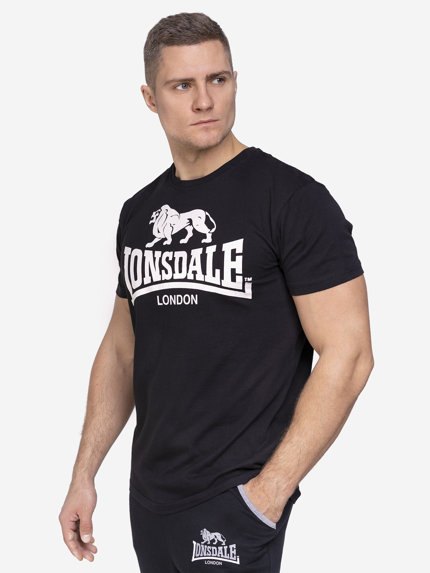 

Футболка мужская LONSDALE LOGO, Черный