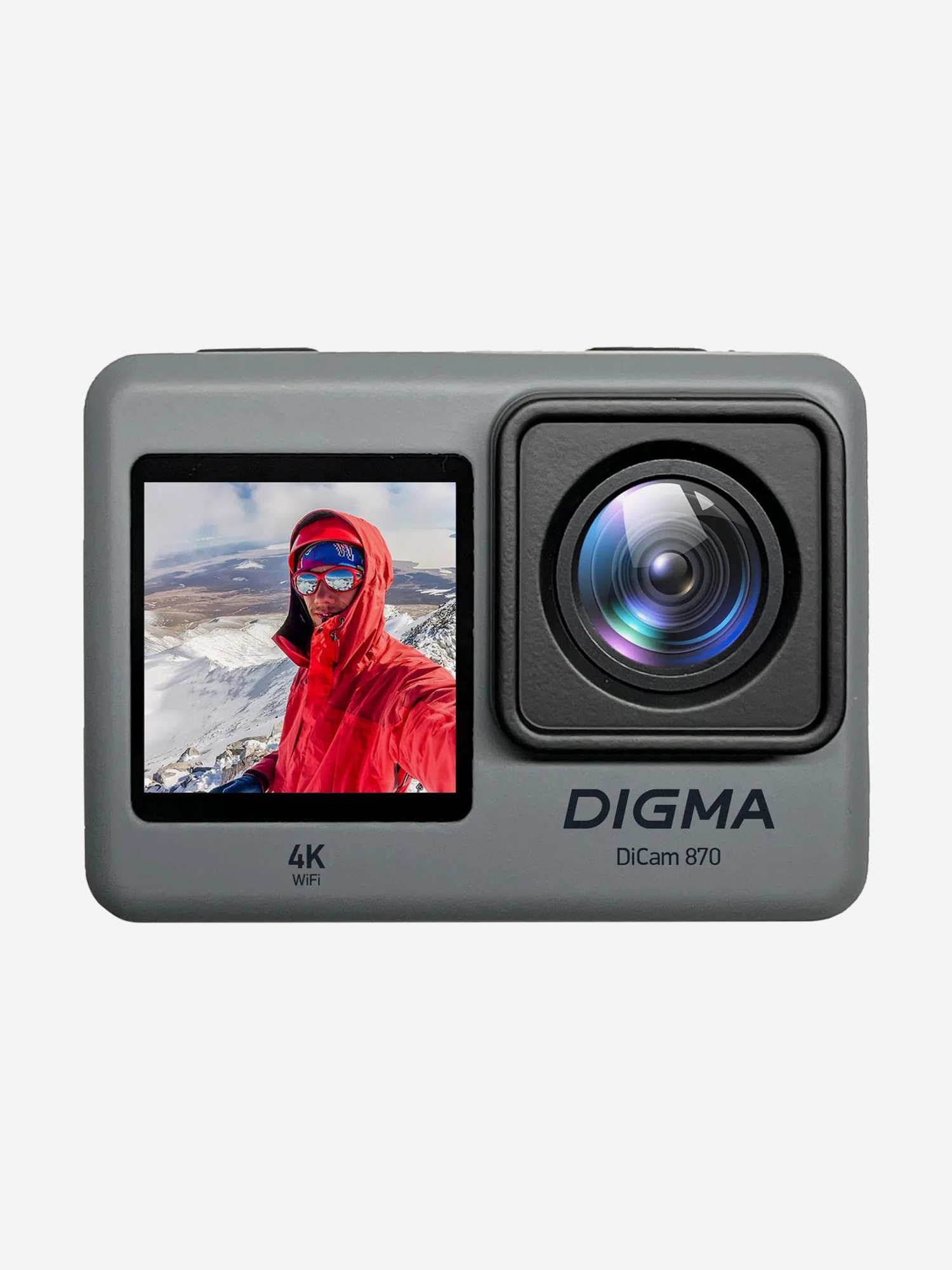 

Экшн-камера Digma DiCam 870 4K, WiFi, серый, dc870, Серый
