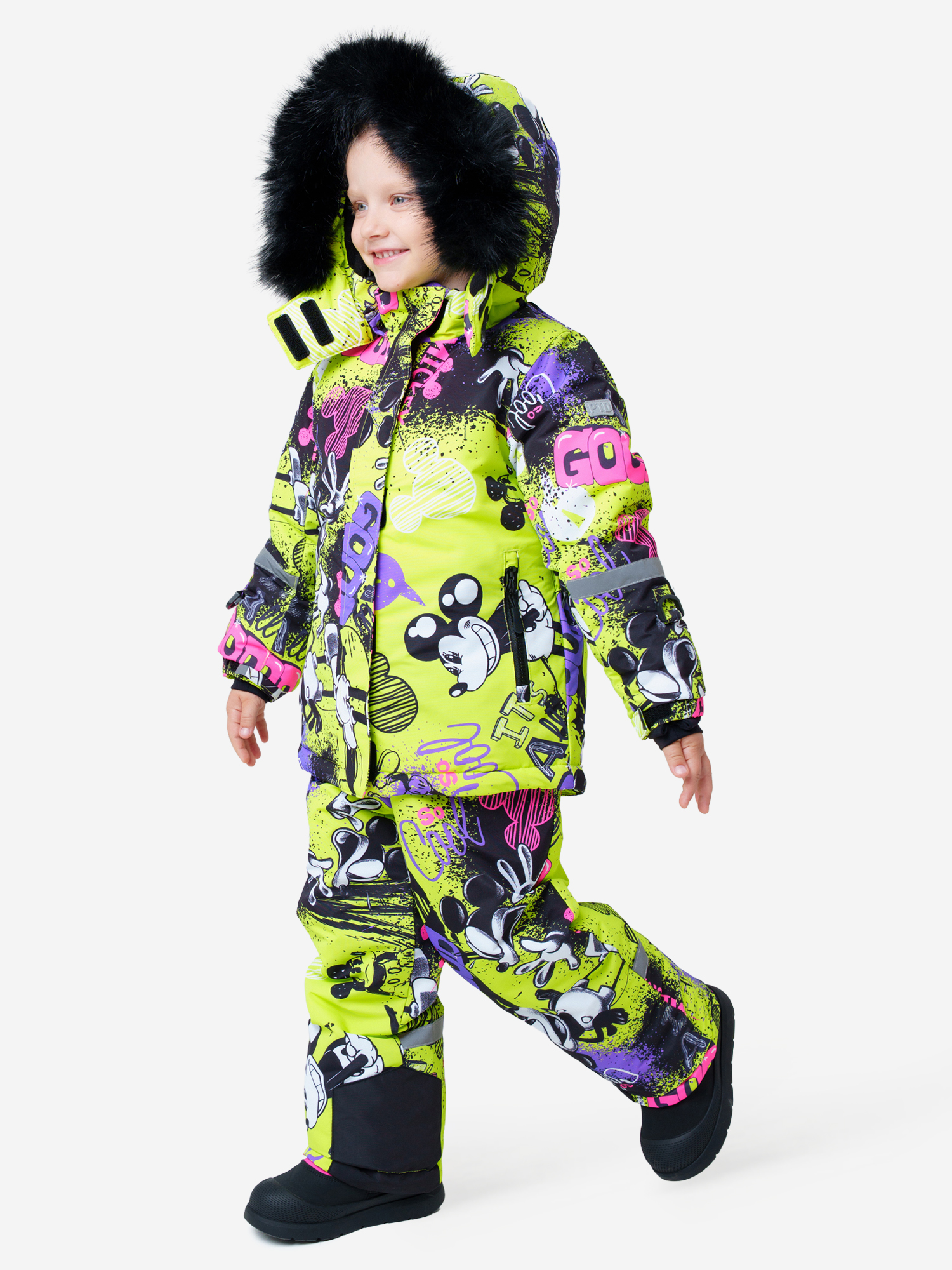 Изображение товара Зимний комплект для девочек куртка и полукомбинезон PlayToday утеплитель до -20°C