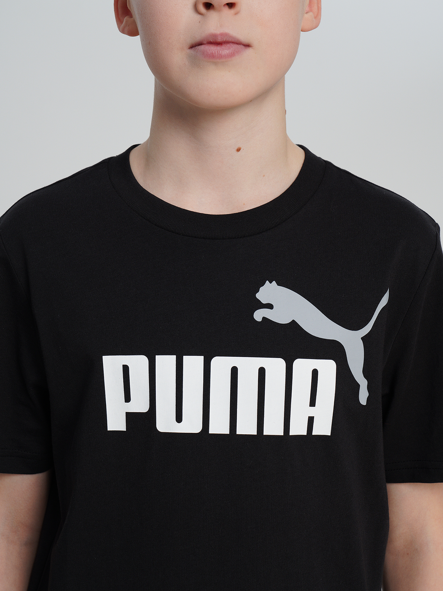 Футболка для мальчиков PUMA Ess 2 Color No.1 Logo, Черный 5