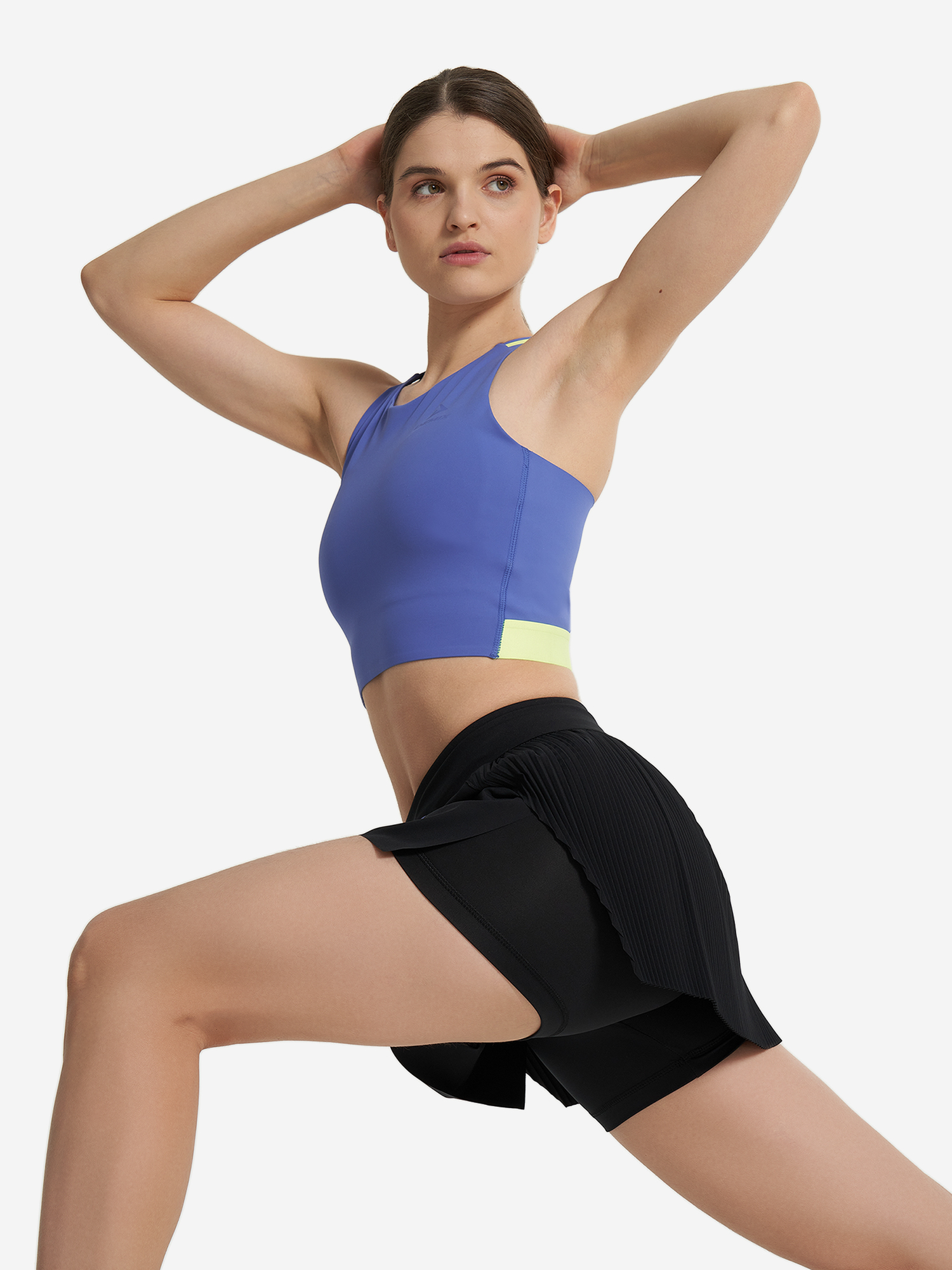 Изображение товара Майка женская Demix Running Tech, Синий/желтый