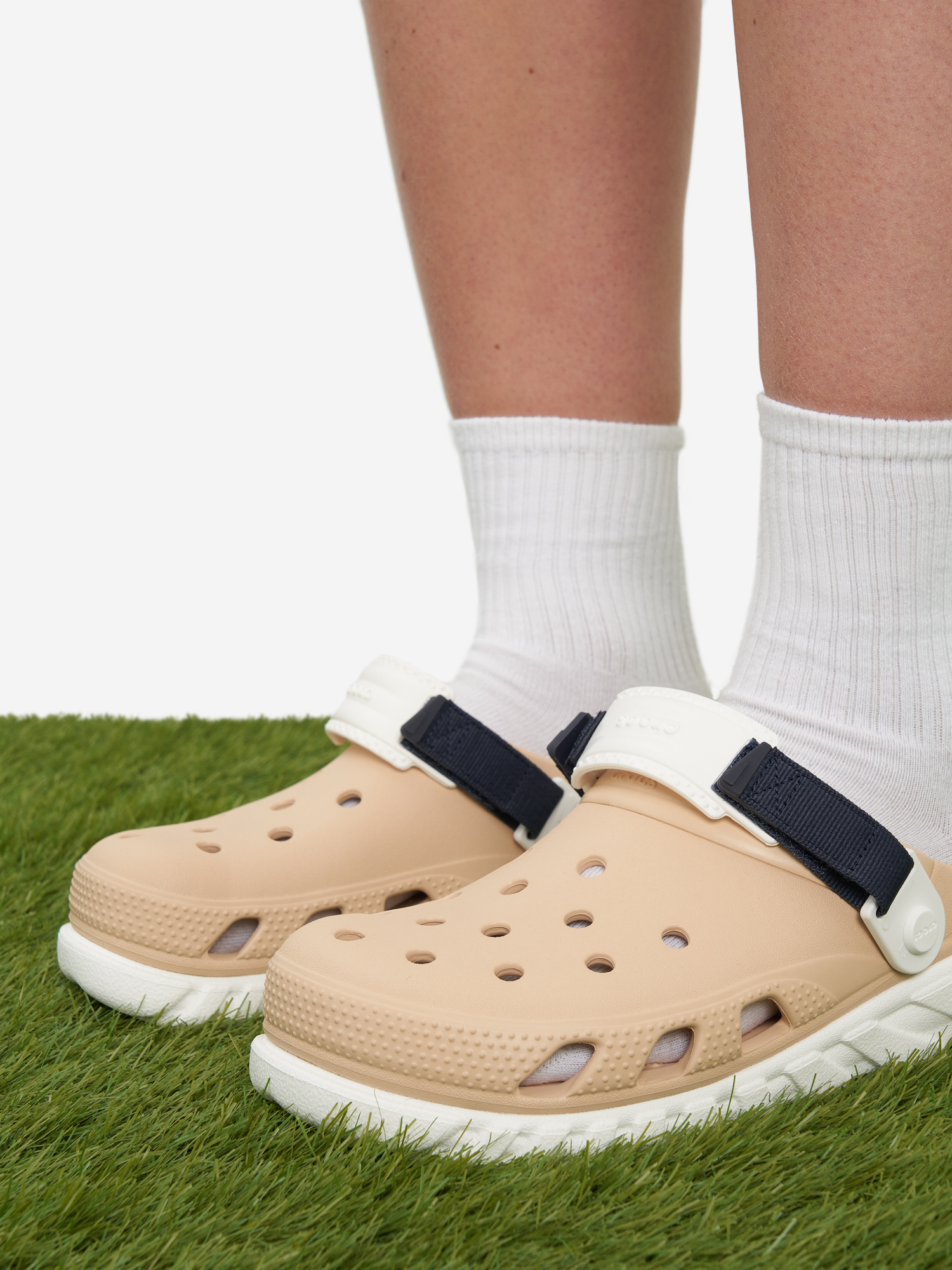 Сабо женские Crocs Duet Max II, Бежевый 208776C1G-2DS, размер 37-38 - фото 7