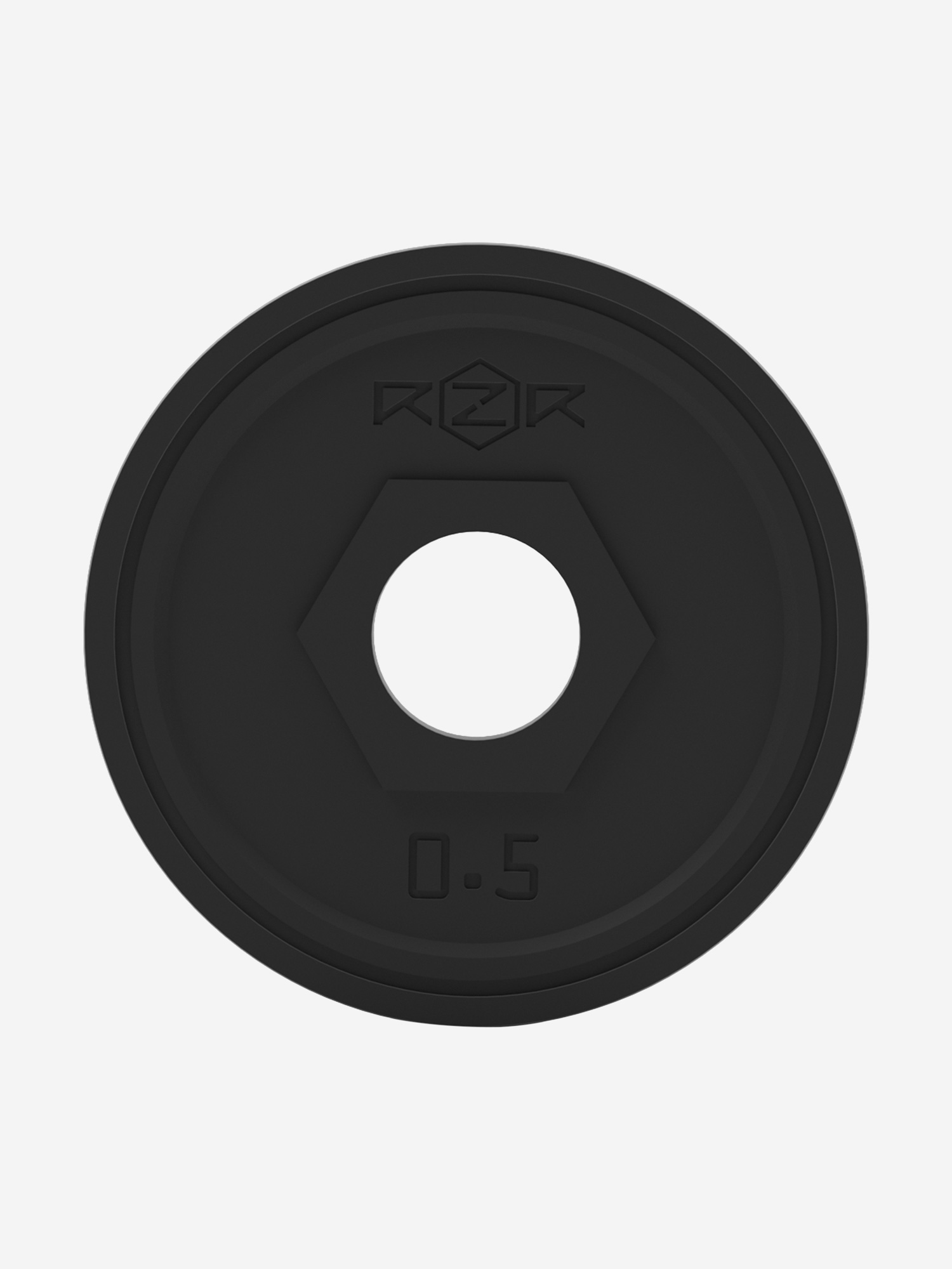 

Блин стальной обрезиненный RZR 0,5 кг, Черный