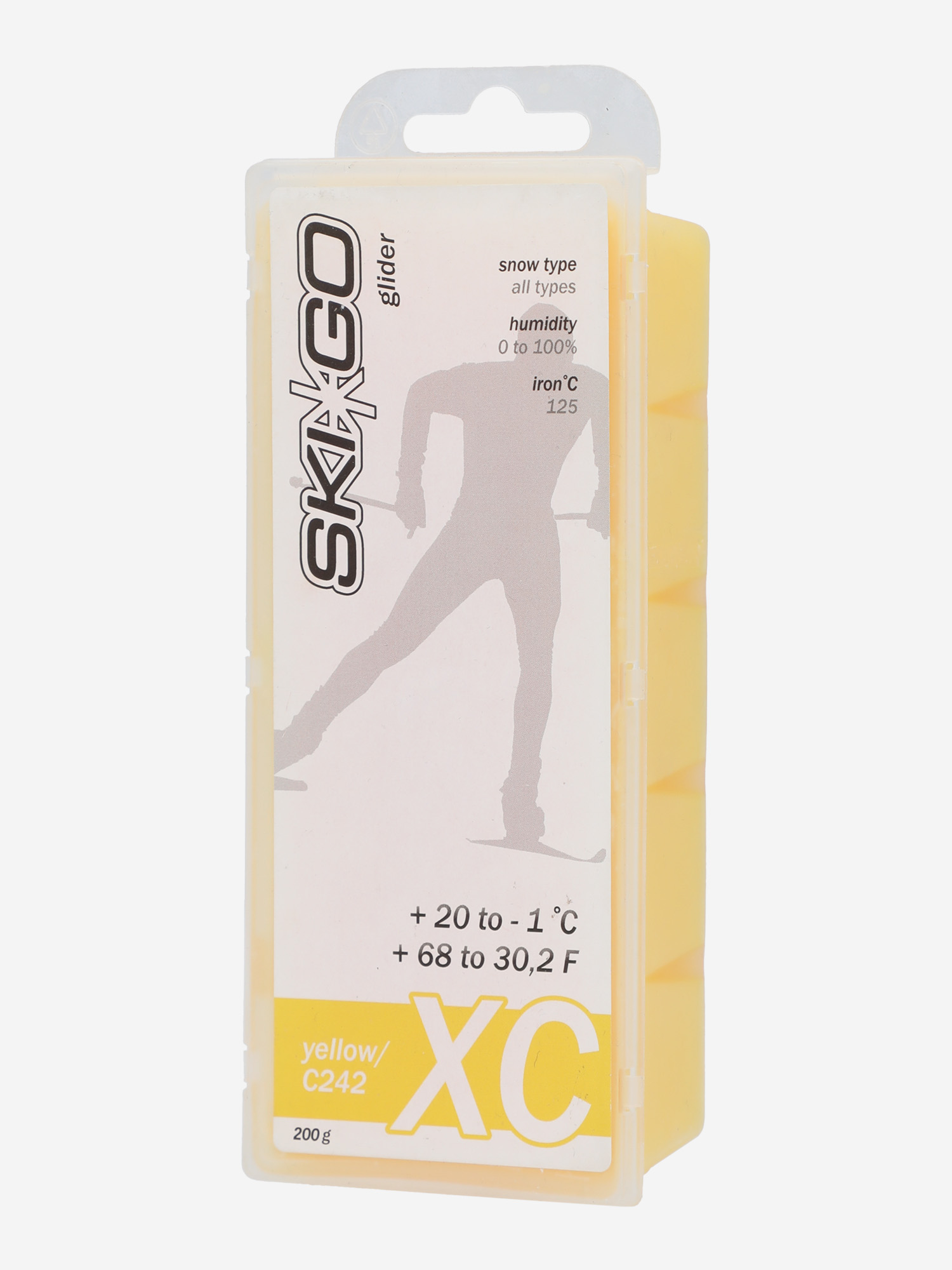 

Мазь скольжения для беговых лыж Ski Go XC +20/-1, 200 г, Желтый