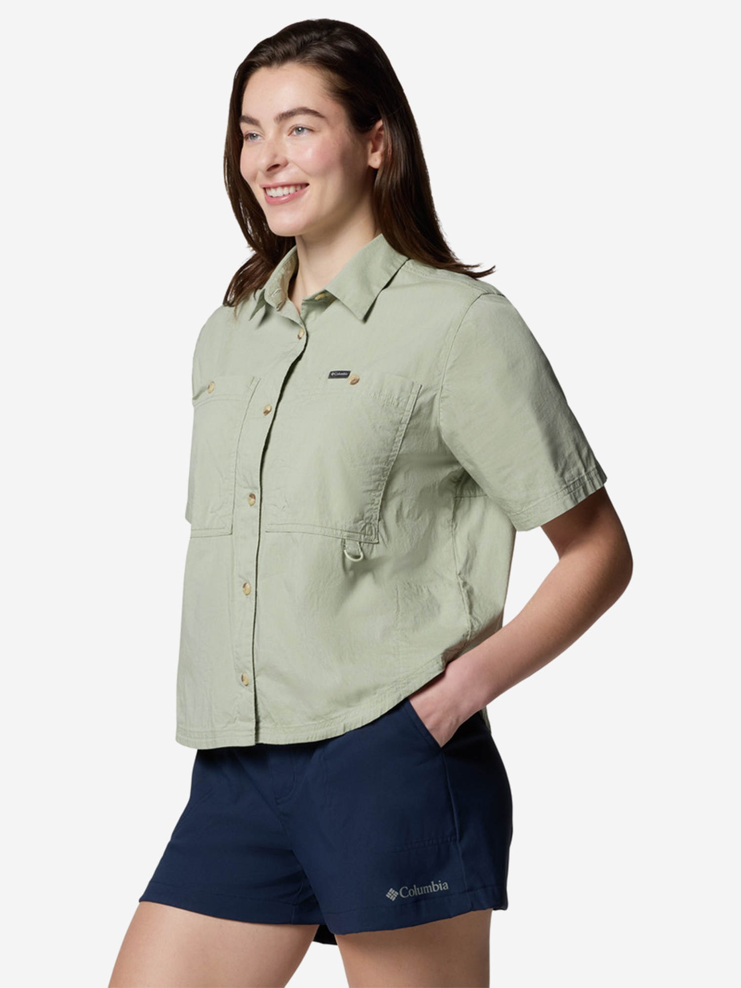 

Рубашка с коротким рукавом женская Columbia Brea Falls Woven Ss, Зеленый