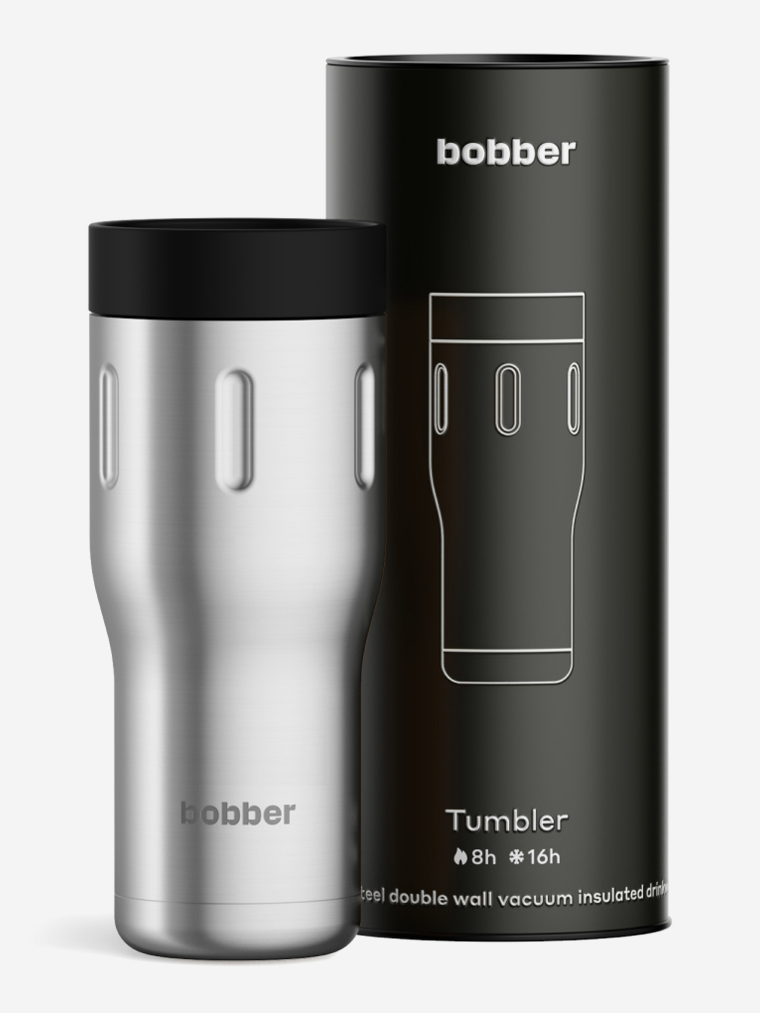 

Термокружка вакуумная BOBBER Tumbler 500 мл, крышка 360, тепло до 8 часов, матовый, Серебряный
