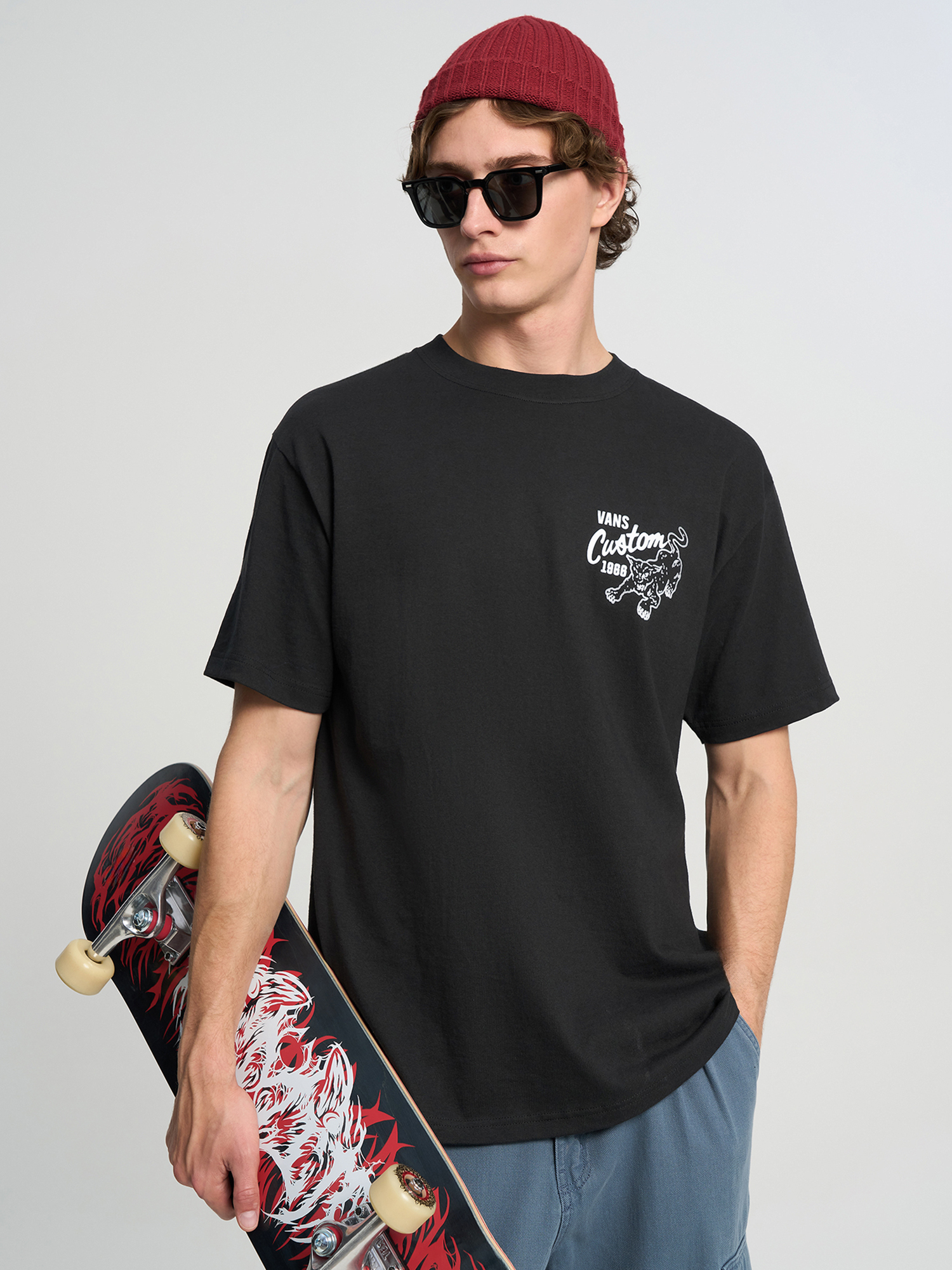 Футболка мужская Vans Custom Cat, Черный