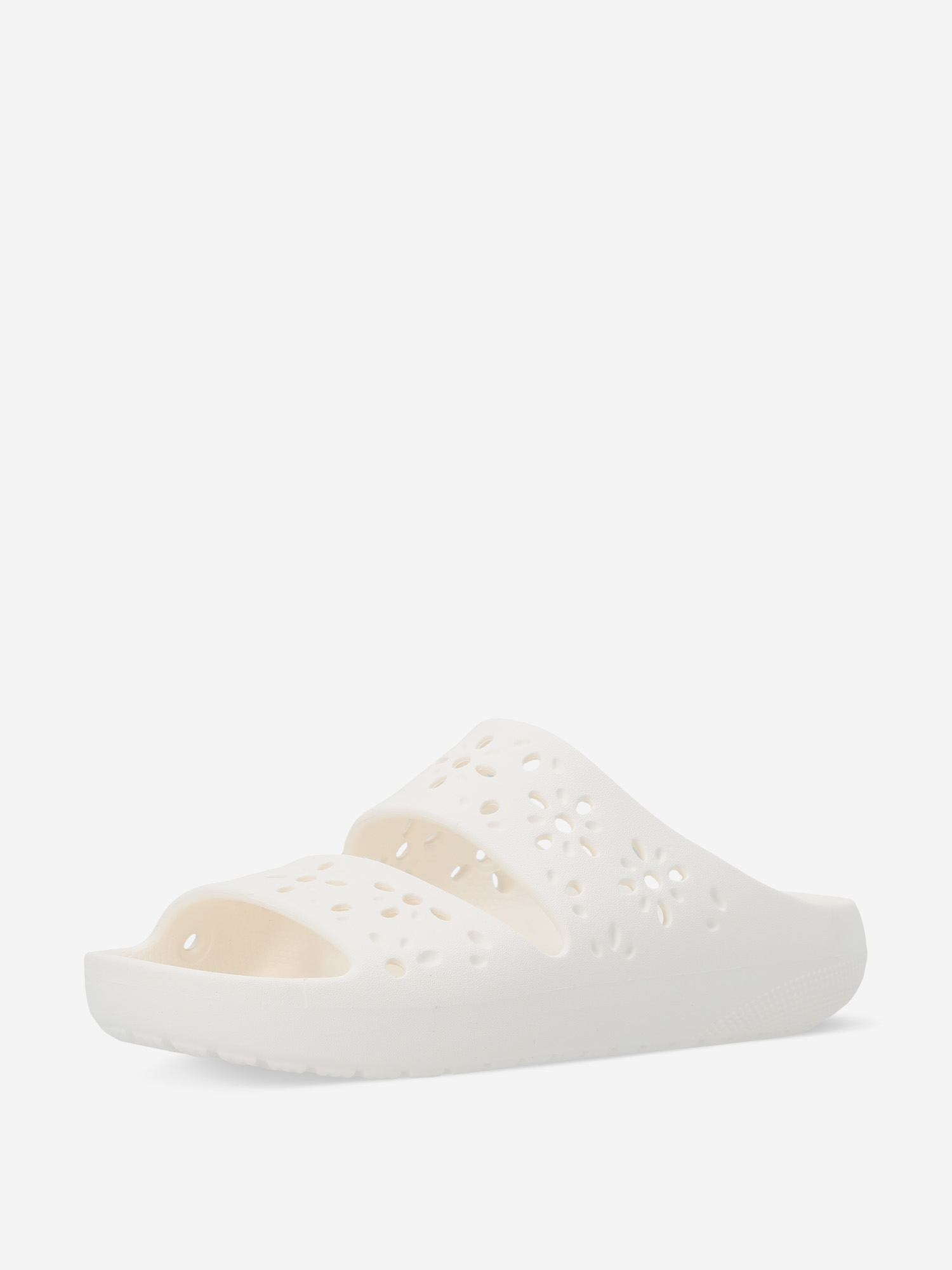 

Шлепанцы женские Crocs Classic Floral Cut Out, Белый