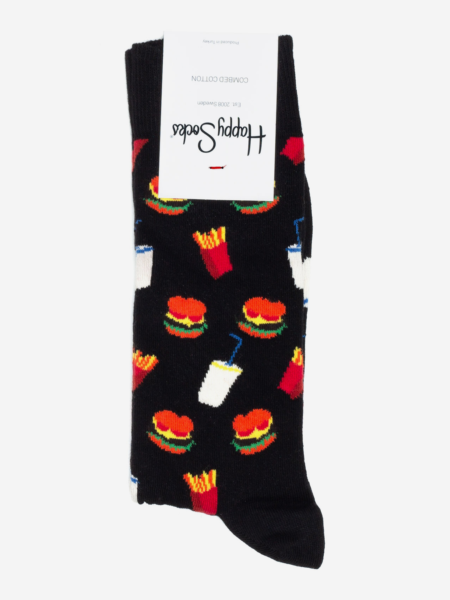 

Носки с рисунками Happy Socks, Hamburger, Черный