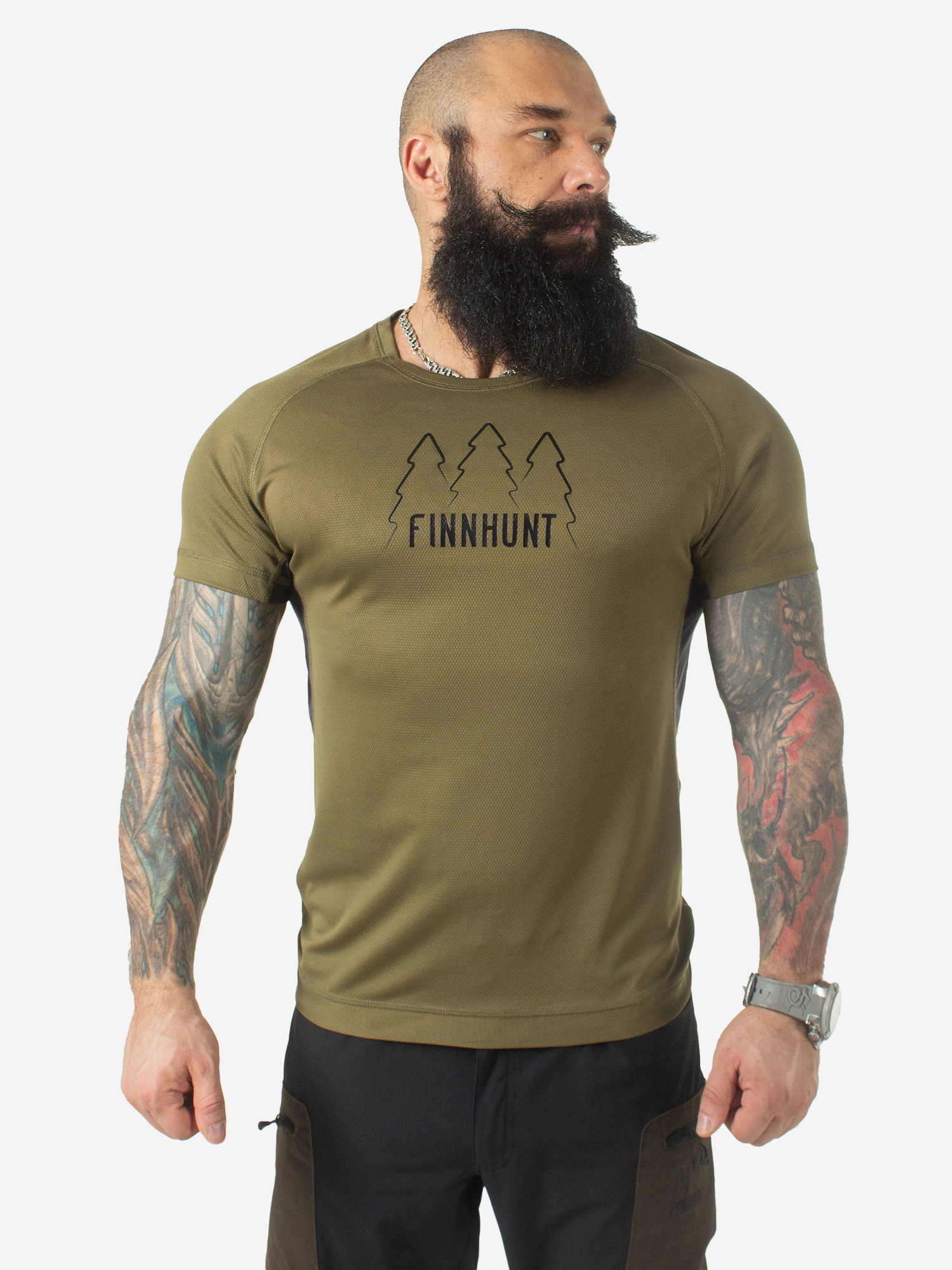 

Футболка мужская FINNHUNT Mesh T-shirt, Зеленый