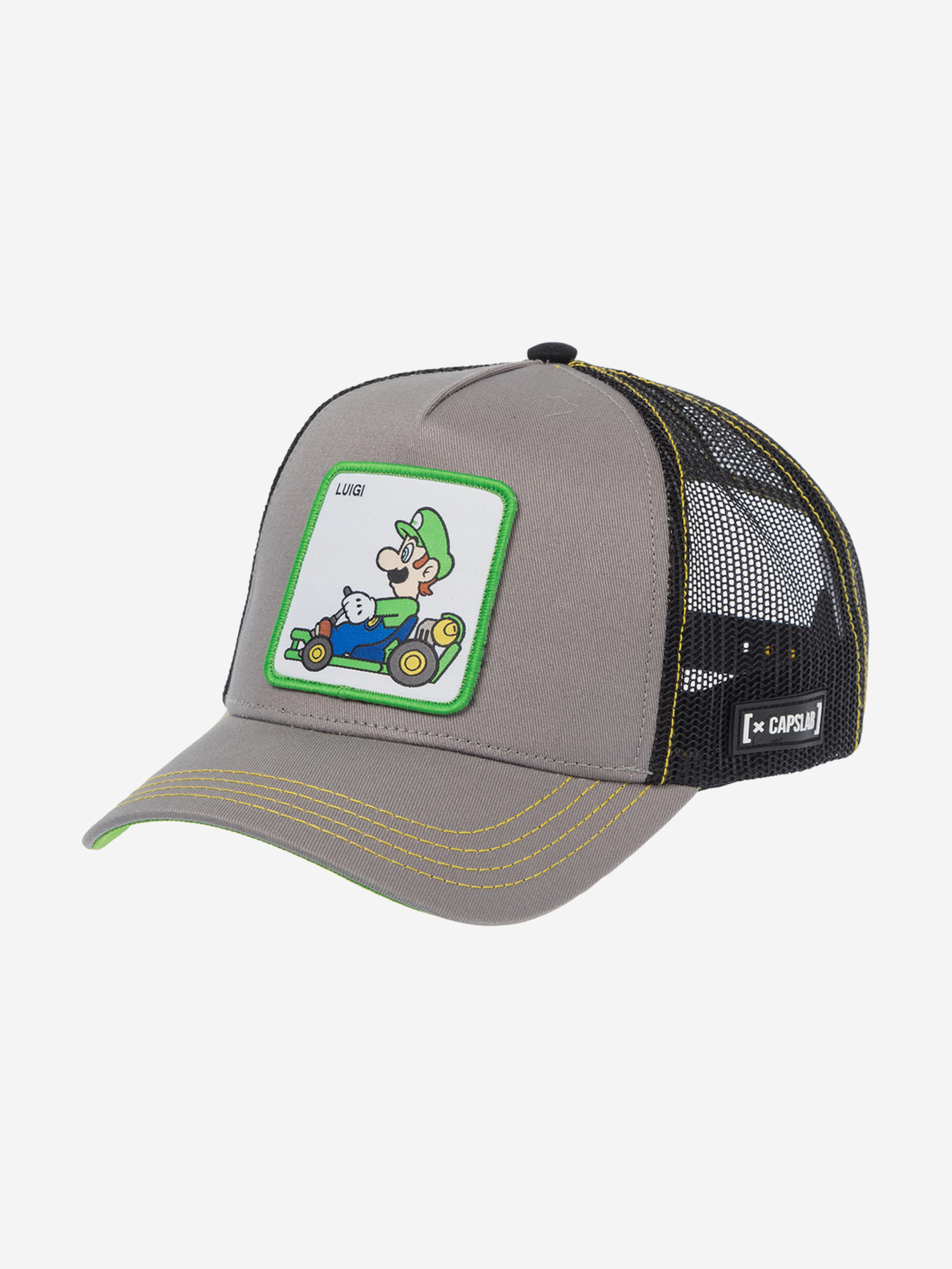 

Бейсболка с сеточкой CAPSLAB CL/SMK2/1/CAS/LUI2 Super Mario Luigi (серый), Серый