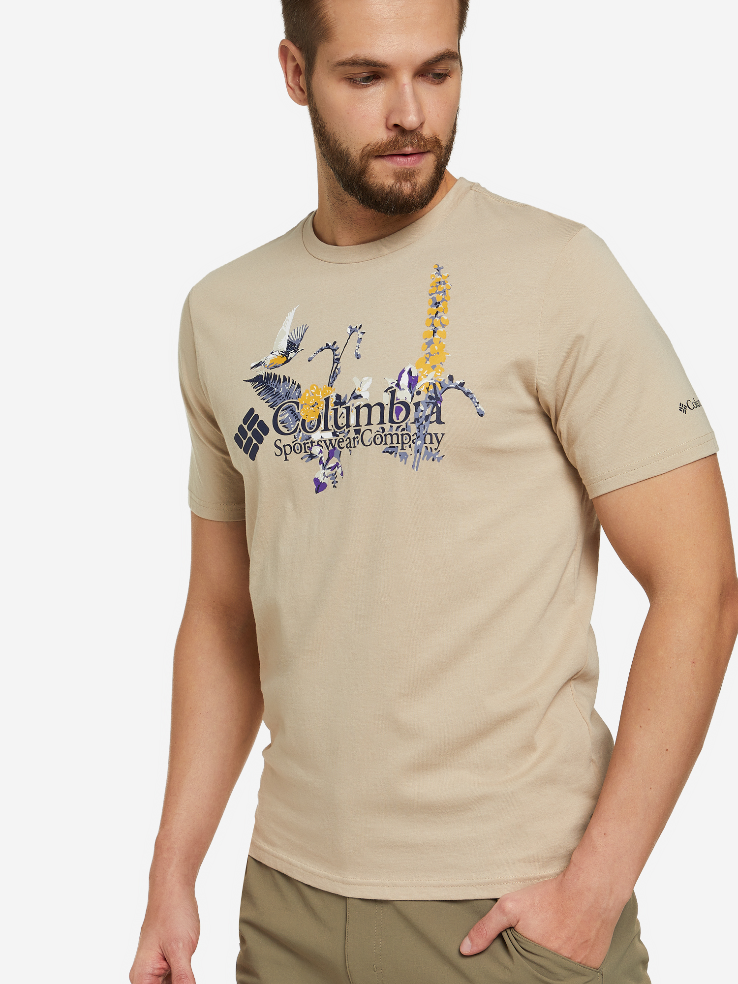 

Футболка мужская Columbia Path Lake Graphic Tee II, Бежевый