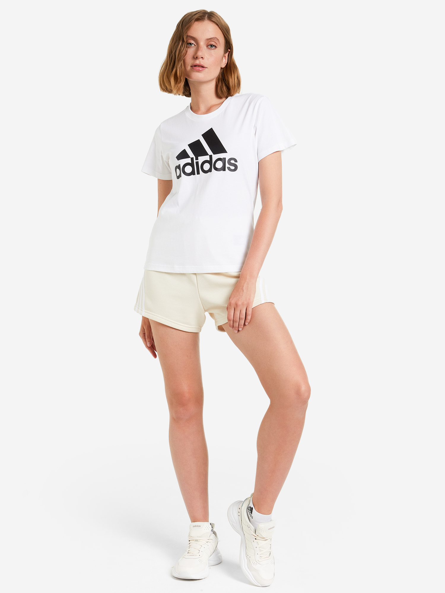 Футболка женская adidas Loungewear Essentials Logo, Белый GL0649A01-, размер 40-42 - фото 3