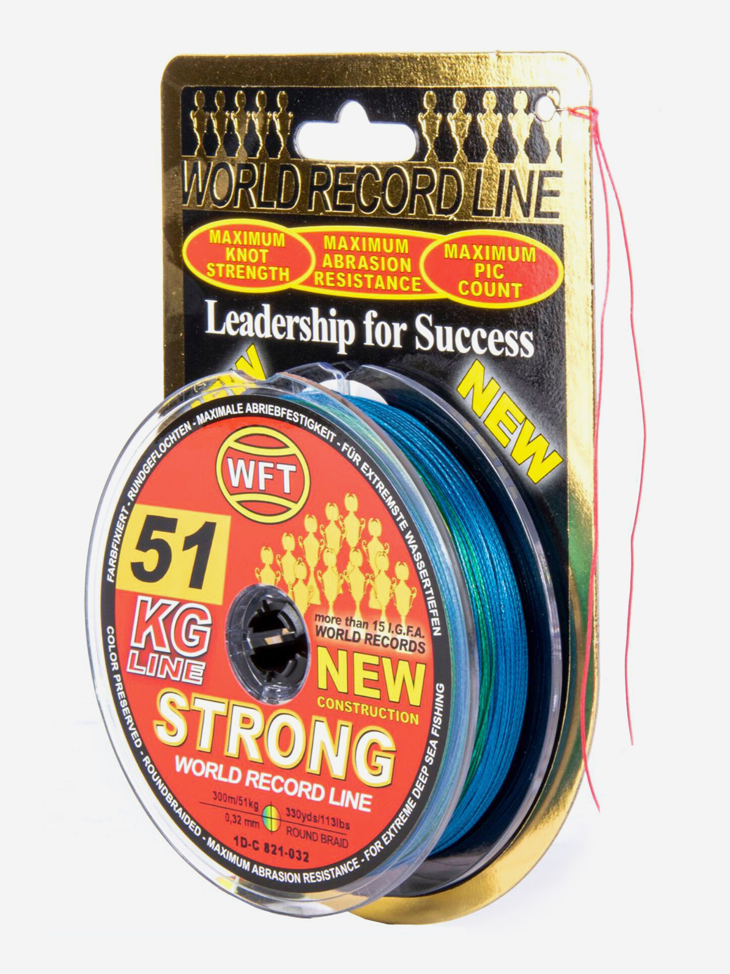

Шнур плетеный WFT KG STRONG разноцветный 300/032, Мультицвет
