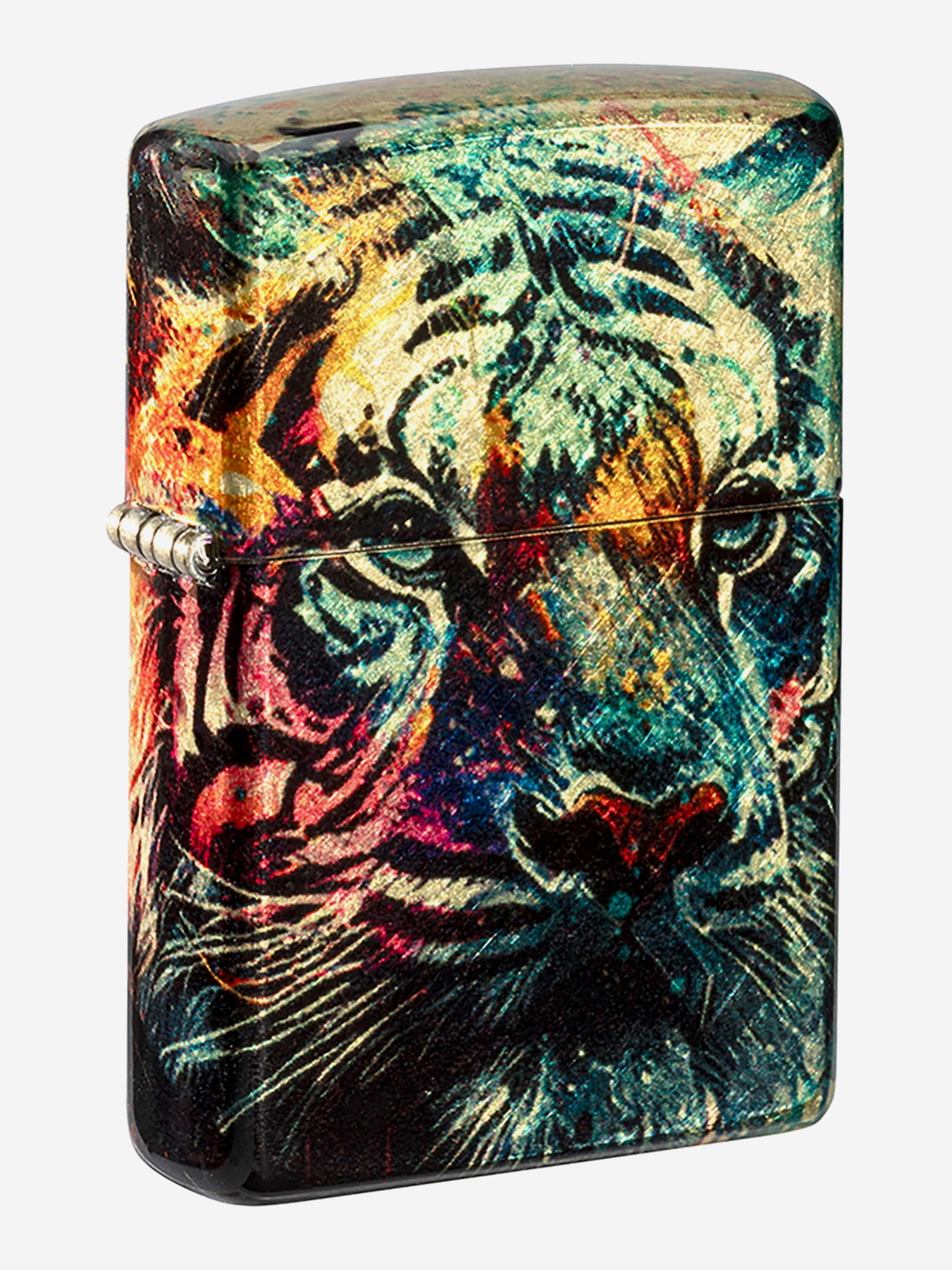 Изображение товара Зажигалка бензиновая ветроустойчивая Zippo Painted Tiger Design 540 Tumbled Brass Изображение товара Зажигалка бензиновая ветроустойчивая Zippo Painted Tiger Design 540 Tumbled Brass