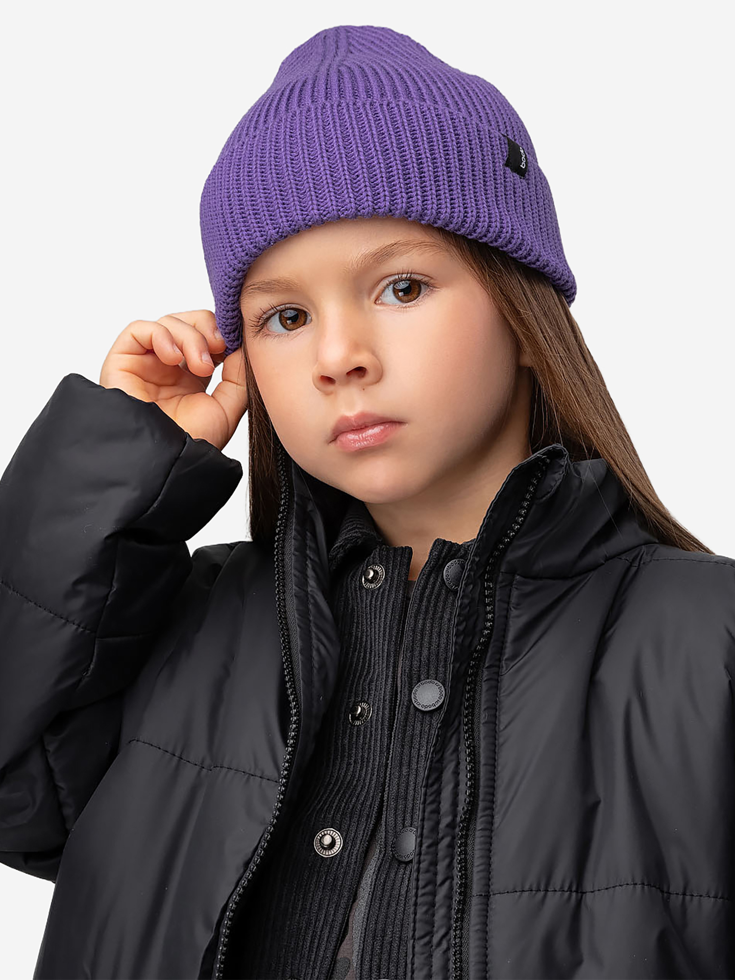 Изображение товара Вязаная шапка bodo, Фиолетовый