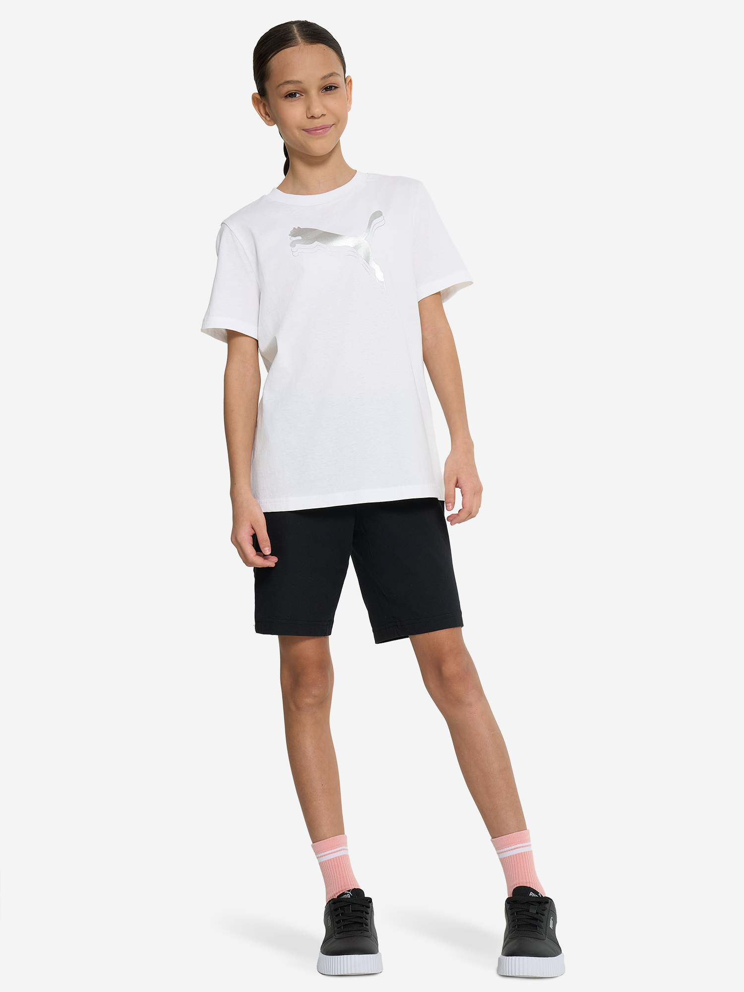 Футболка для девочек PUMA Metallic, Белый 4