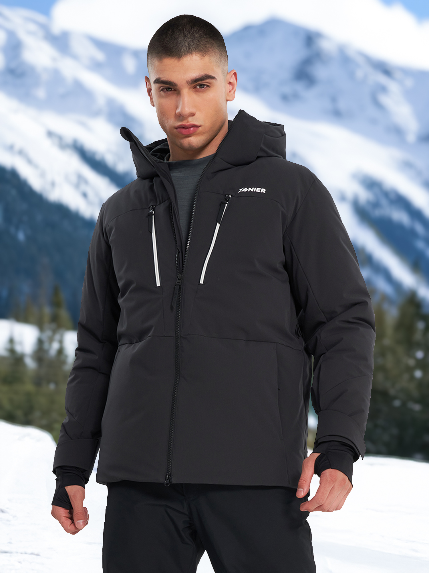 Пуховик мужской Zanier, черный, арт. 138070z08-99