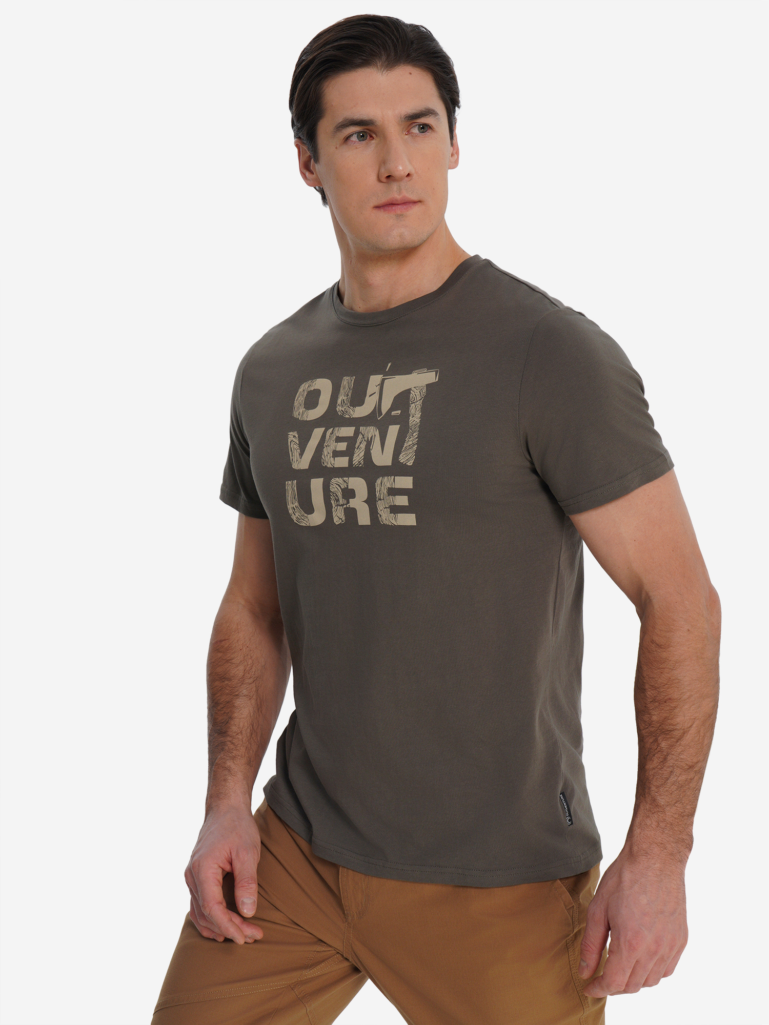Изображение товара Мужская футболка Outventure с рисунком из натурального хлопка для активного отдыха