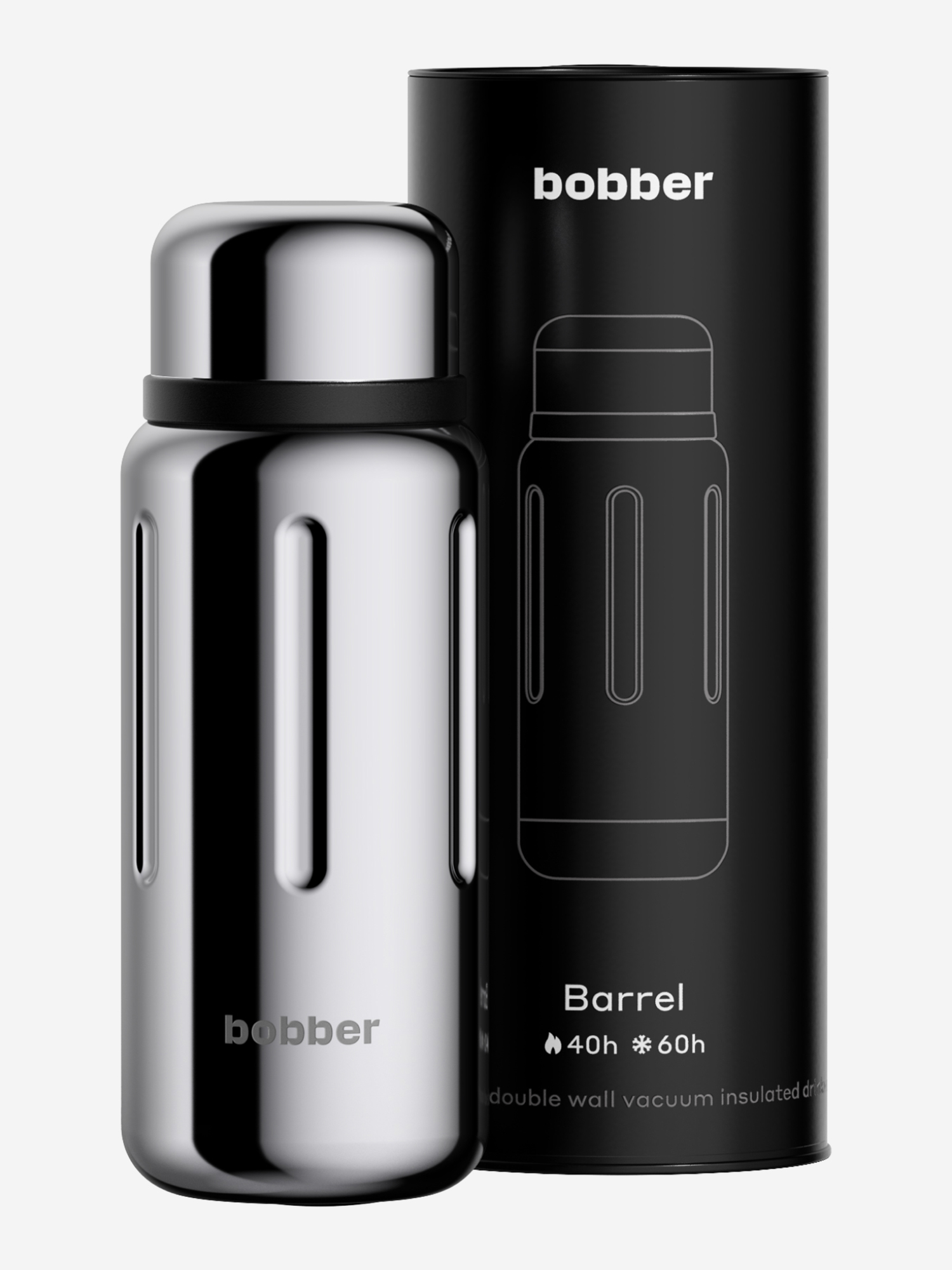 Изображение товара Термос вакуумный BOBBER Barrel 1 л широкий горловина и ситечко для туризма